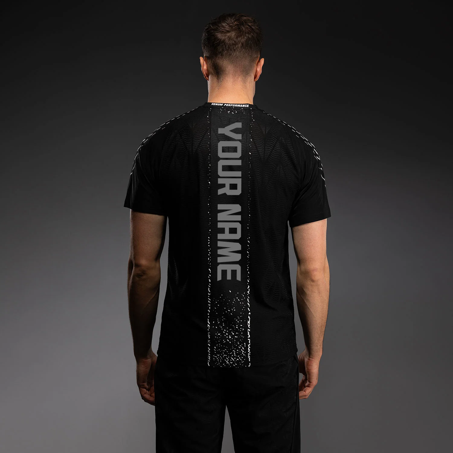 UFC Zenith by Venum Authentic Fight Night Offizielles Walkout-Trikot Herren Personalisiert - Schwarz - Image 2