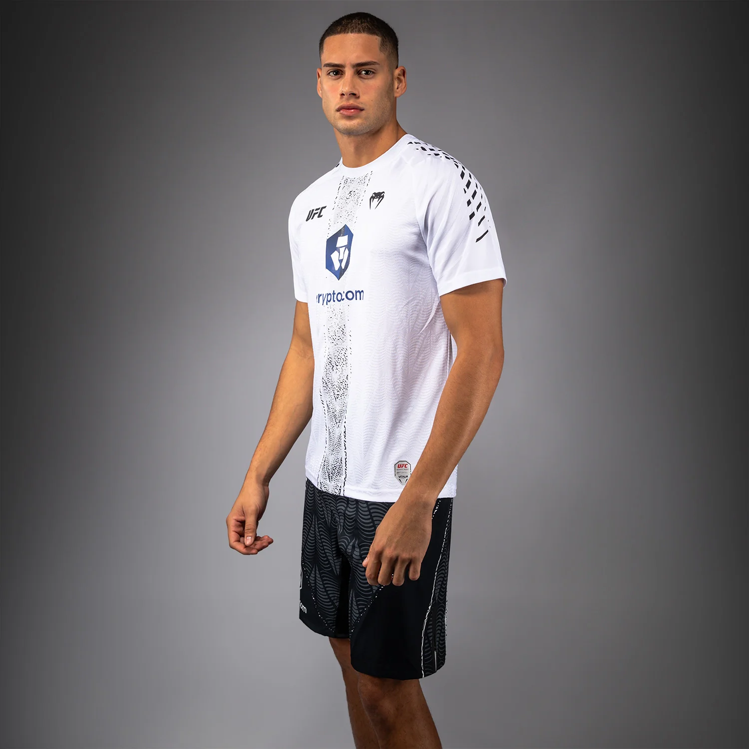 UFC Zenith by Venum Authentic Fight Night Offizielles Walkout-Trikot Herren Personalisiert - Weiß - Image 3