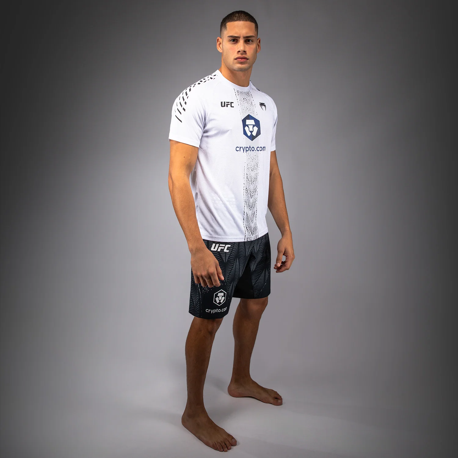 UFC Zenith by Venum Authentic Fight Night Offizielles Walkout-Trikot Herren Personalisiert - Weiß - Image 8