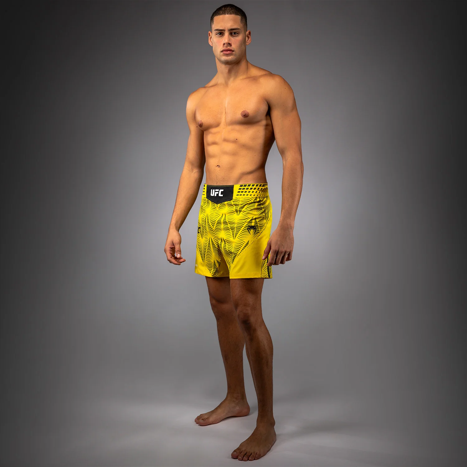 UFC Zenith by Venum Authentic Fight Night Kurze Passform Fight Short Herren Personalisiert - Gelb - Image 9