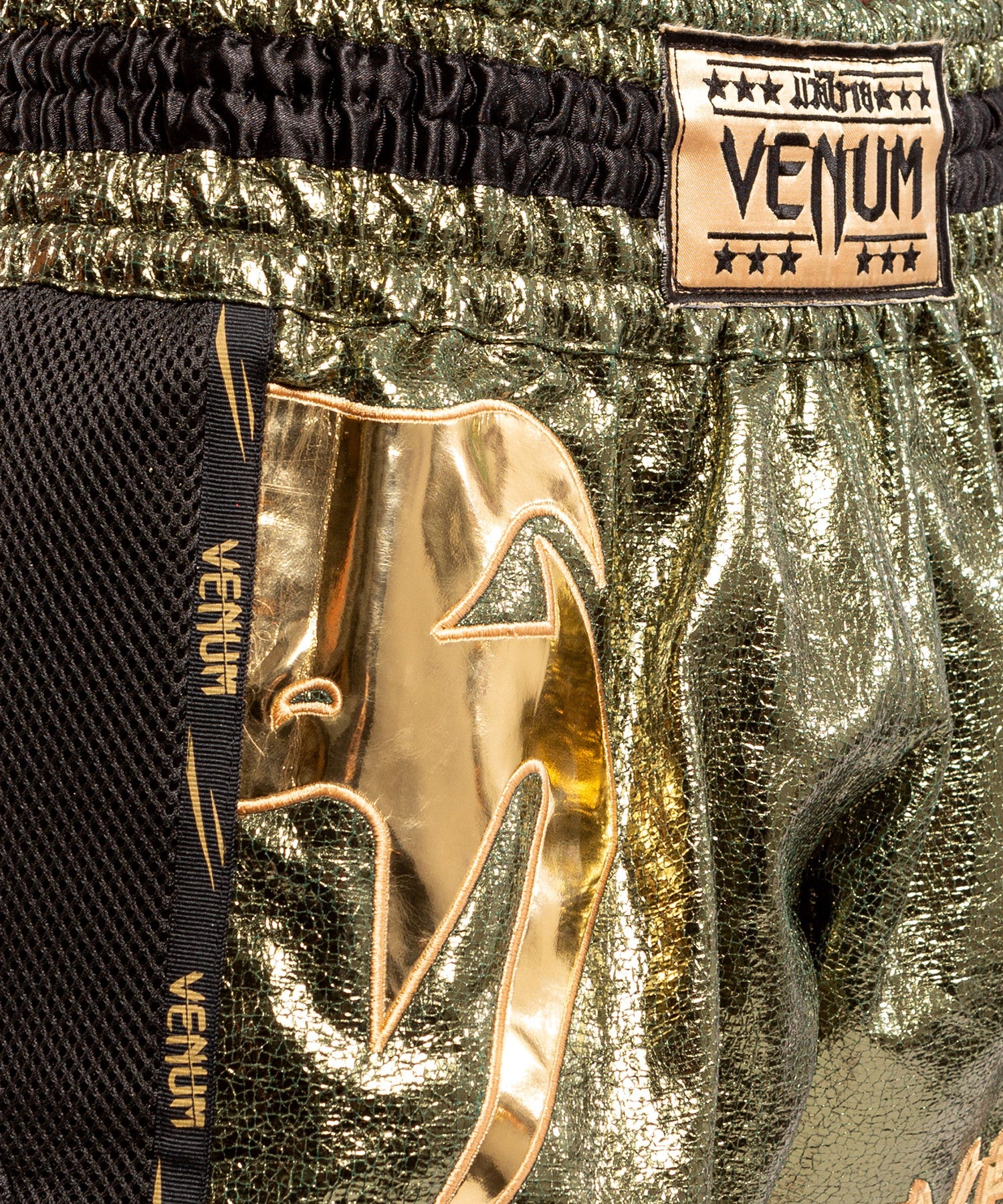 Muay Thai Shorts Venum Giant Foil - Khaki/Gold - Image 3