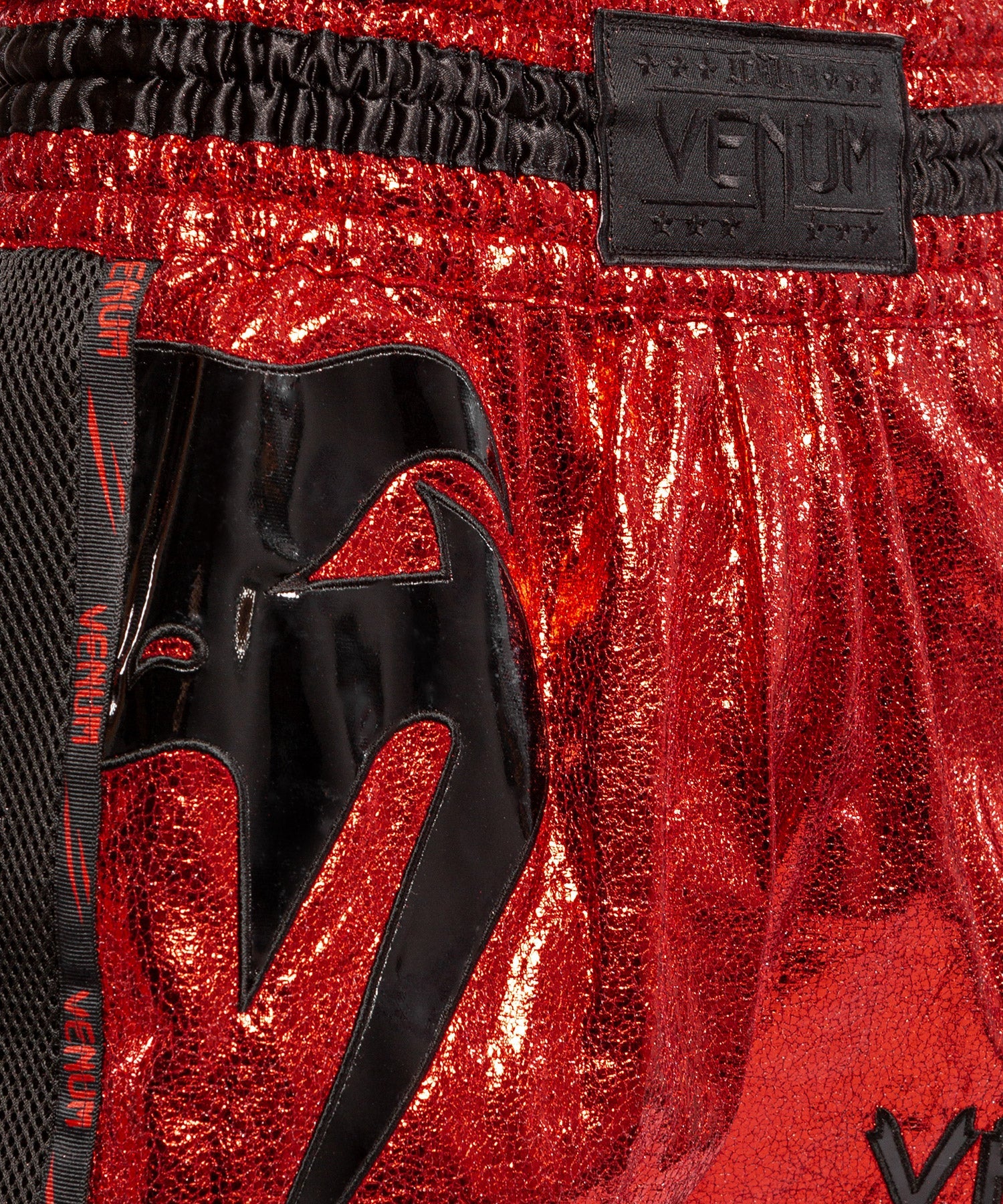 Muay Thai Shorts Venum Giant Foil - Rot/Schwarz - Image 3