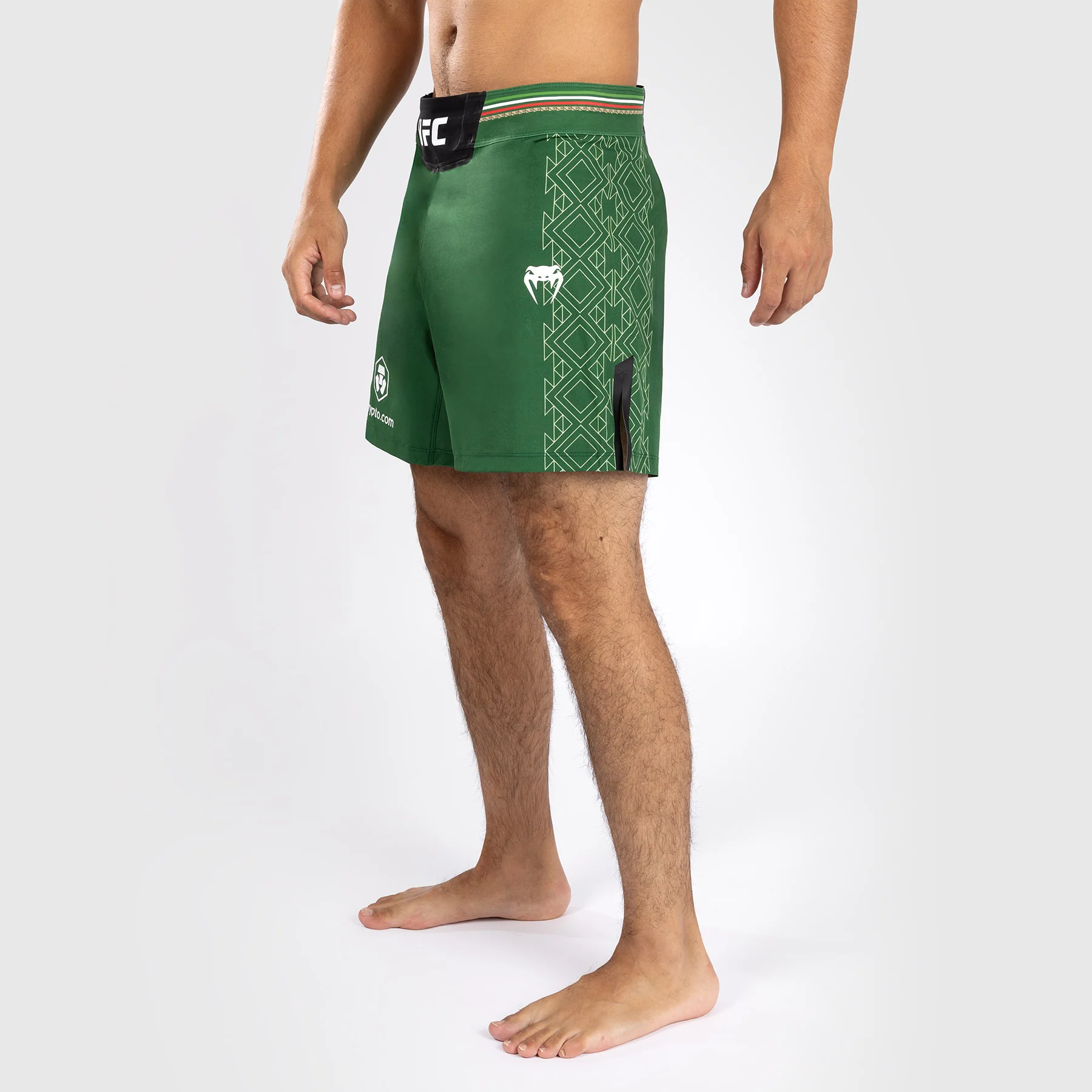 Noche UFC by Venum Authentic Fight Night Herren Kampfhose - Kurze Passform - Grün - Image 3