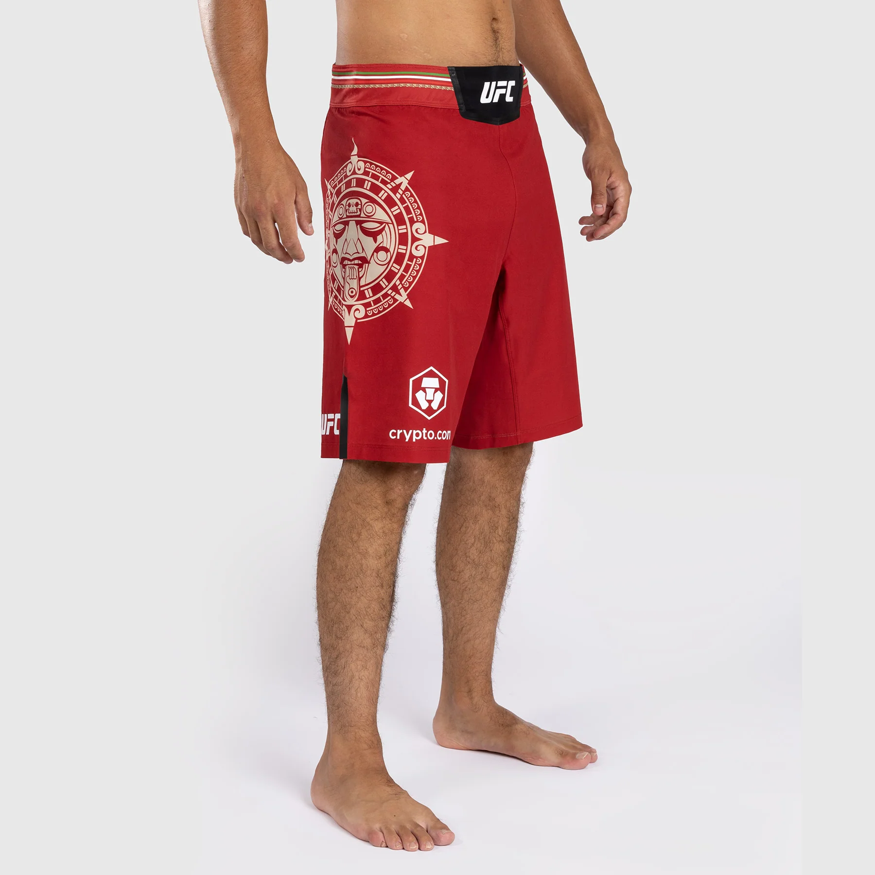 Noche UFC by Venum Authentic Fight Night Herren Kampfshorts - Lange Passform - Rot - Image 5