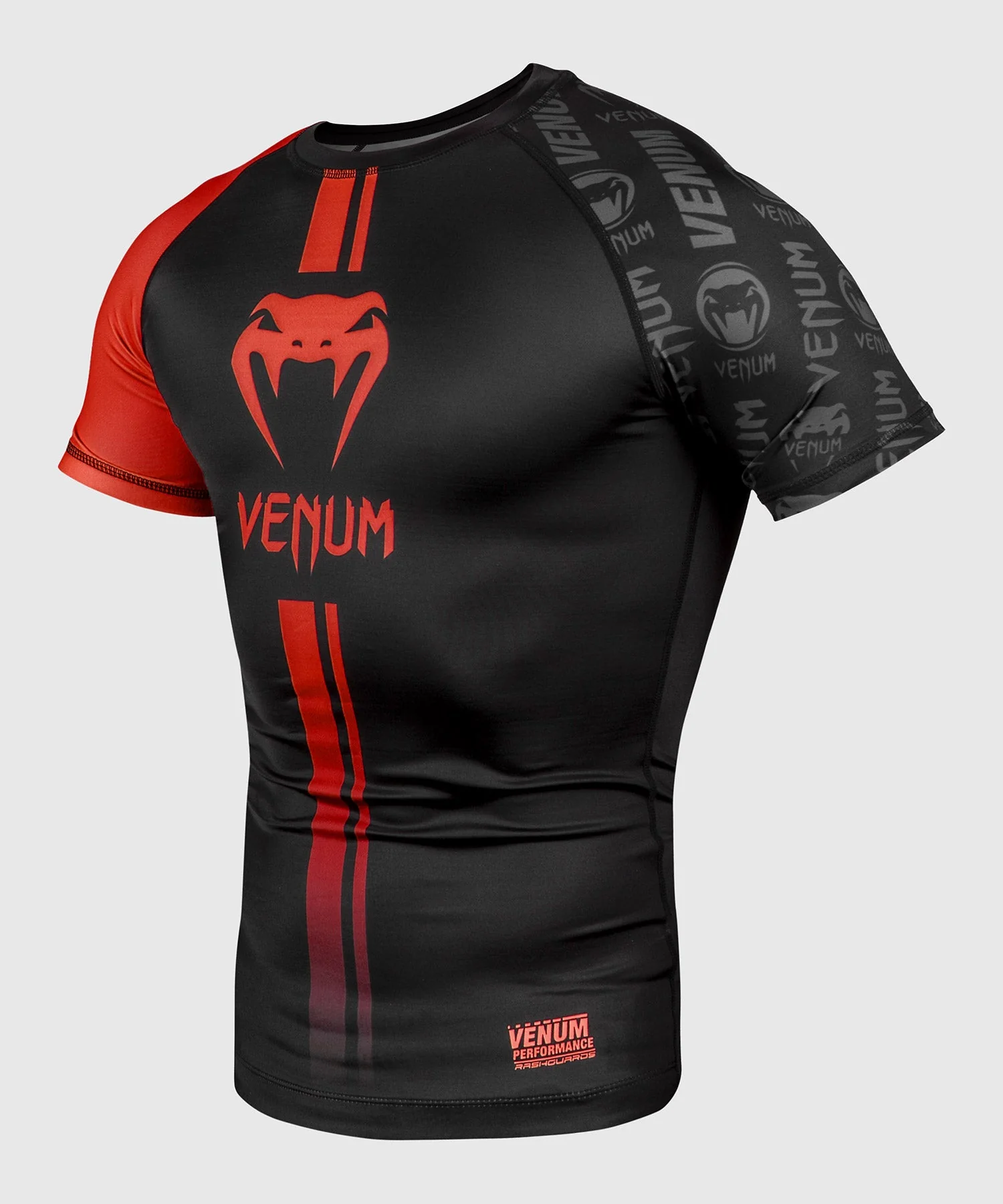 Rashguard Venum Logos - Kurzarm - Schwarz/Rot - Image 3