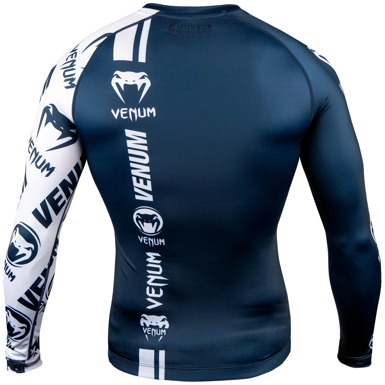 Rashguard Venum Logos - Langarm - Marineblau/Weiß - Image 4