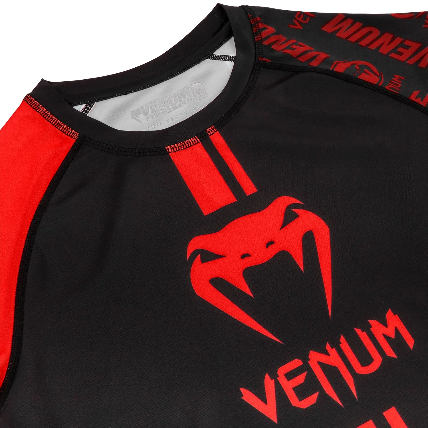 Rashguard Venum Logos - Langarm - Schwarz/Rot - Image 5
