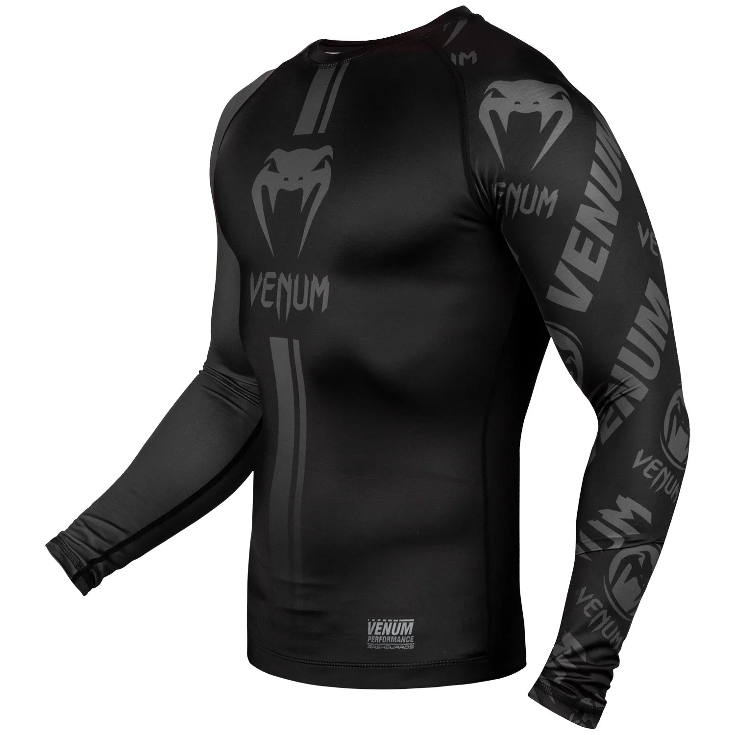 Rashguard Venum Logos - Langarm - Schwarz/Schwarz - Image 2