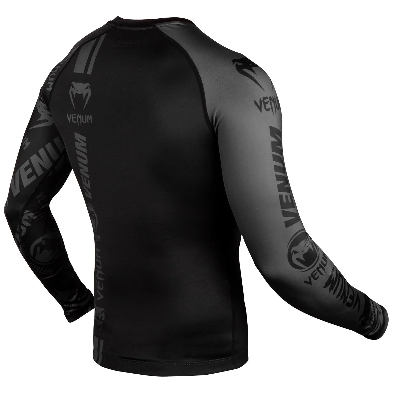 Rashguard Venum Logos - Langarm - Schwarz/Schwarz - Image 3