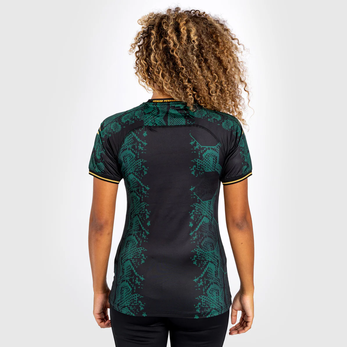 UFC Adrenaline by Venum Personalized Authentic Fight Night Women's Walkout Jersey - Emerald Edition - Grün/Schwarz/Gold - Image 7