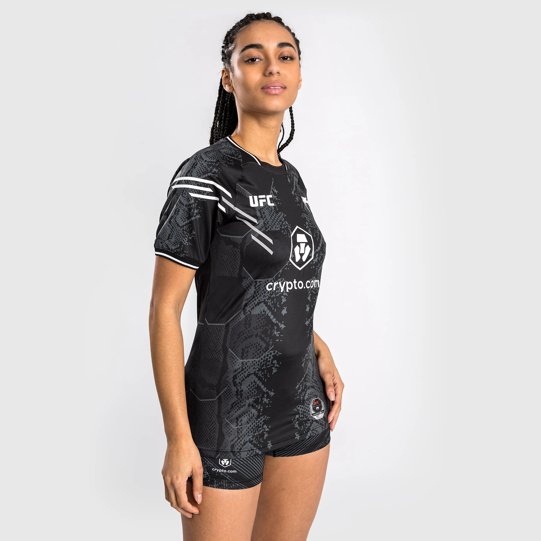 UFC Adrenaline von Venum personalisierte authentic Fight Night Frauen Walkout Jersey - schwarz - Image 3