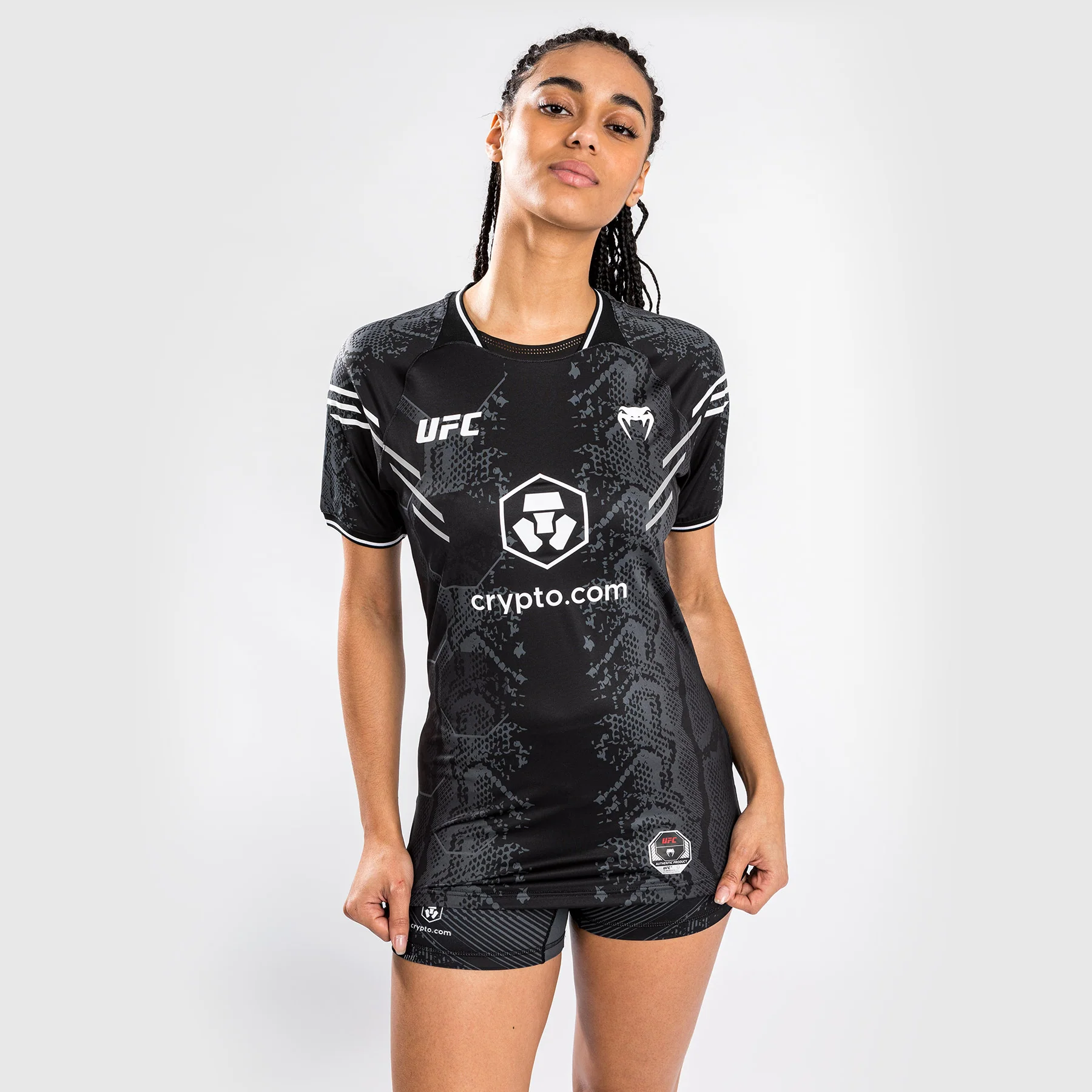 UFC Adrenaline von Venum personalisierte authentic Fight Night Frauen Walkout Jersey - schwarz - Image 4
