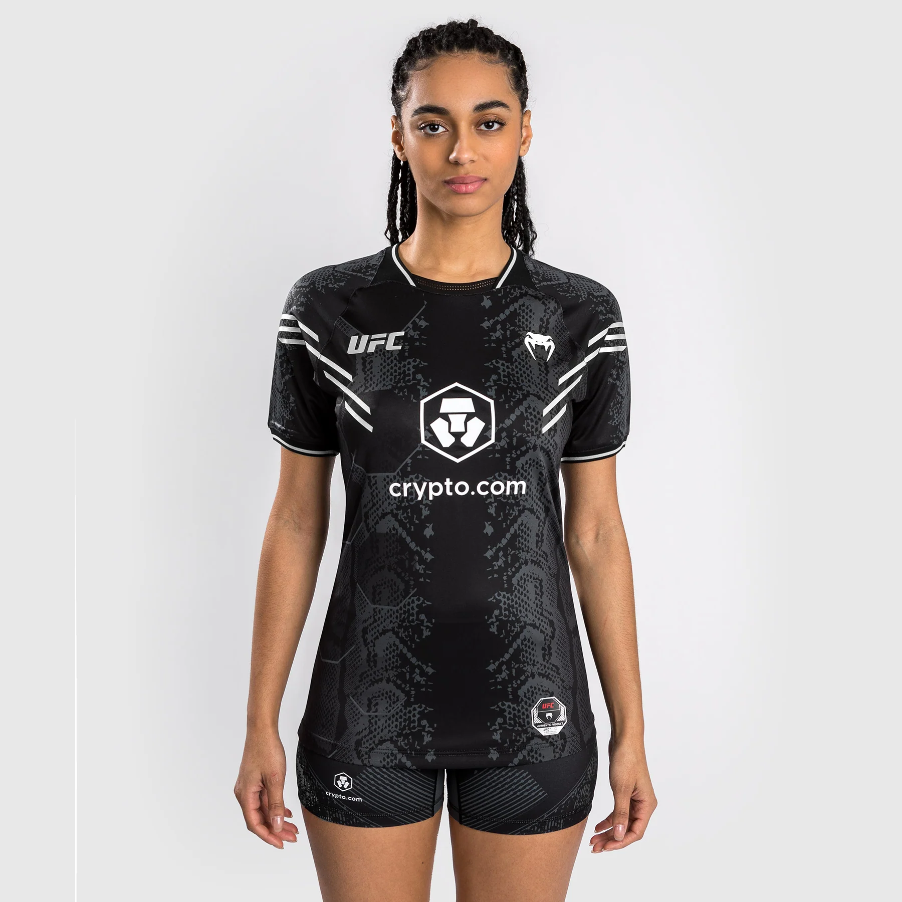UFC Adrenaline von Venum personalisierte authentic Fight Night Frauen Walkout Jersey - schwarz - Image 6