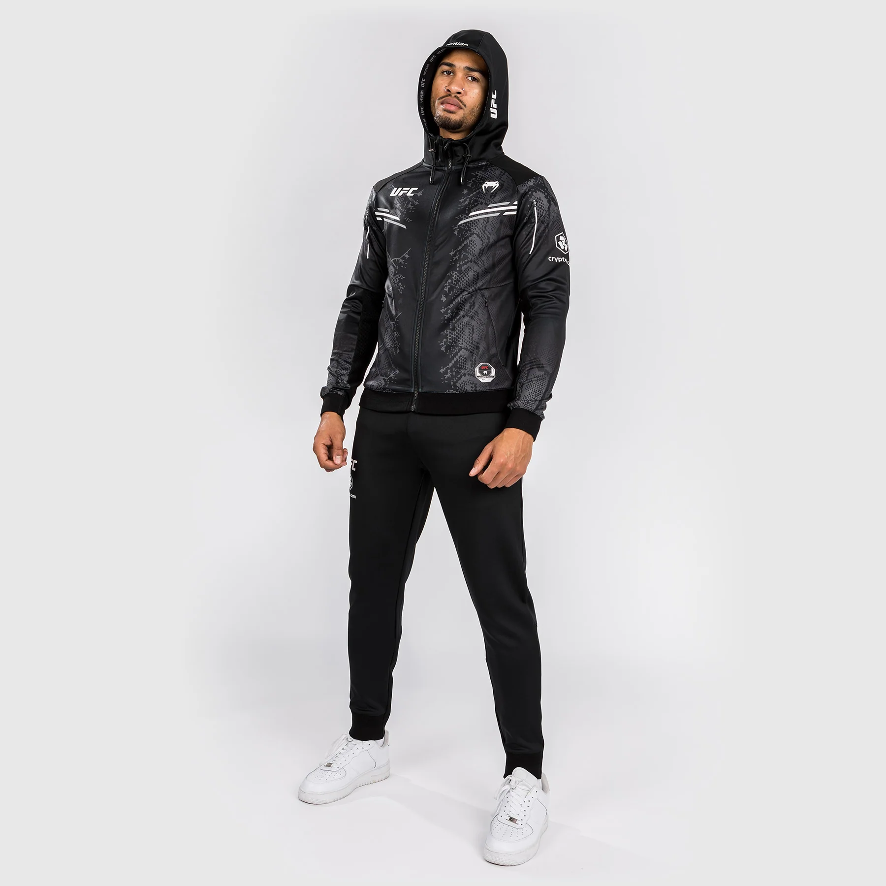 UFC Adrenaline by Venum Authentic Fight Night Walkout Hoodie für Männer - Schwarz - Image 7
