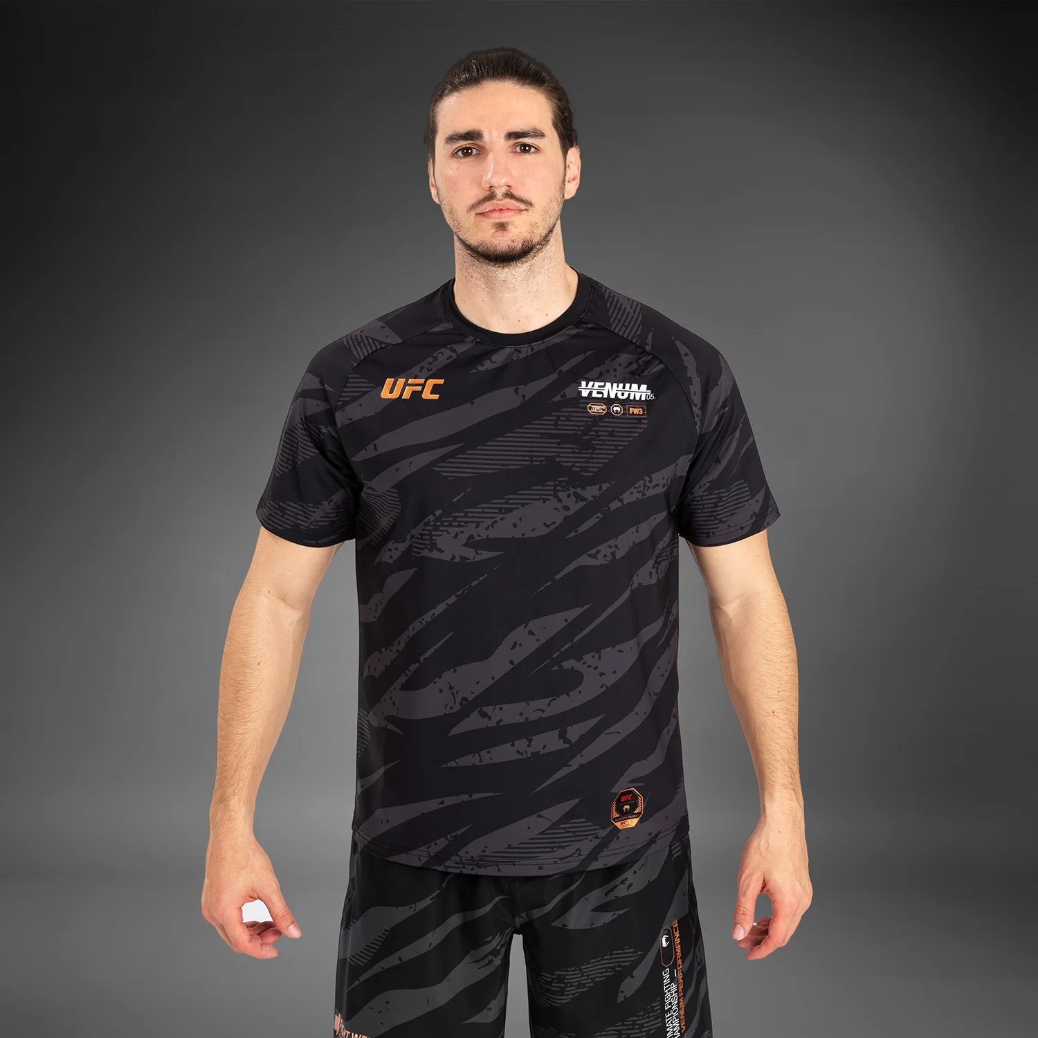 UFC Adrenaline by Venum Fight Week Herren Dry Tech T-Shirt - Urban Camo - Image 7