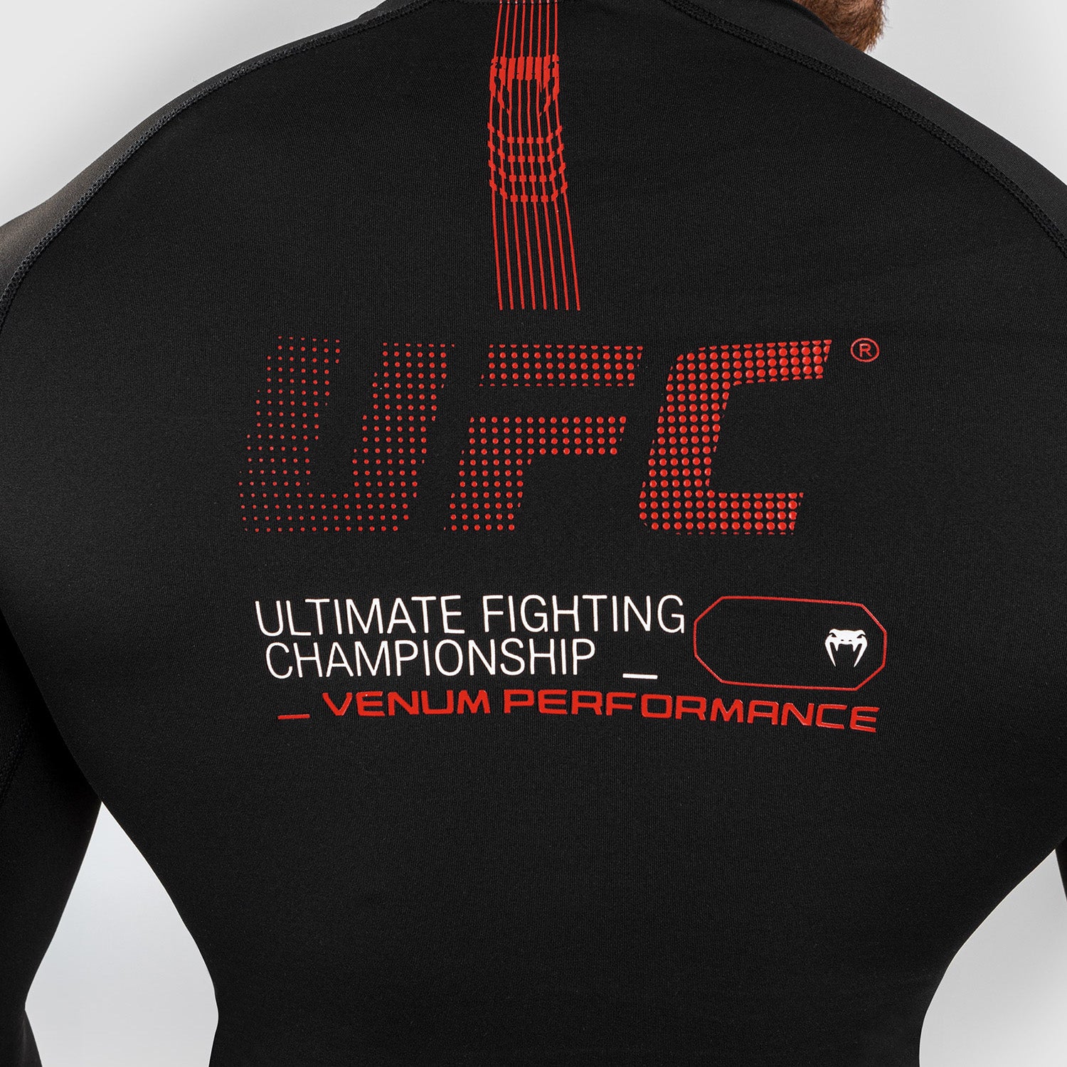 UFC Adrenaline by Venum Fight Week Herren Performance Langarm Rashguard - Schwarz - Image 9