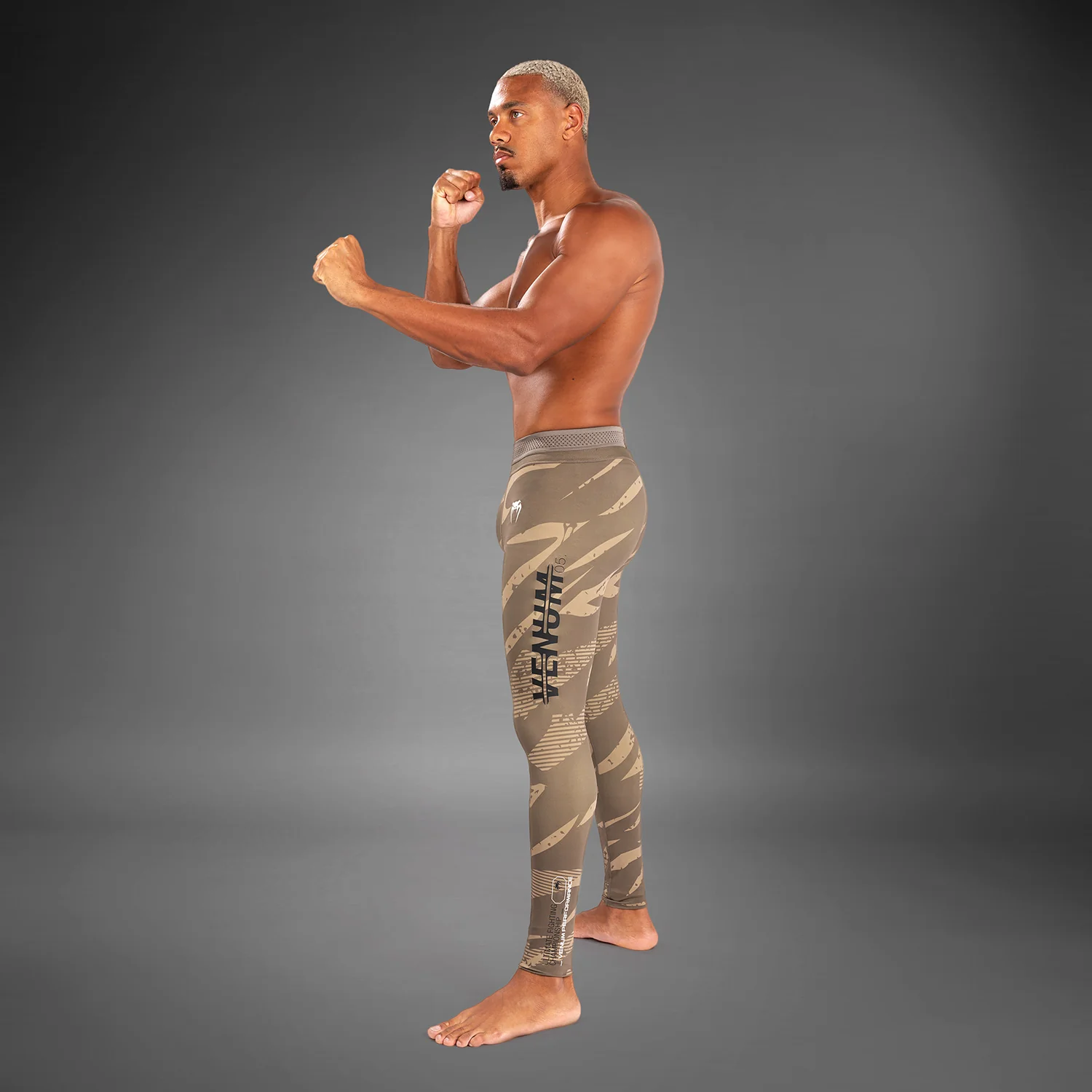 UFC Adrenaline by Venum Fight Week Performance Herren-Tight - Desert Camo