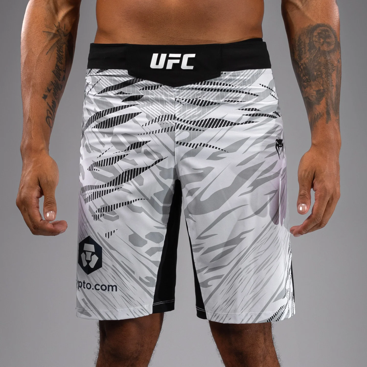 UFC Fusion by Venum Authentic Fight Night Herren Fight Short - Long Fit - Weiß - Image 6