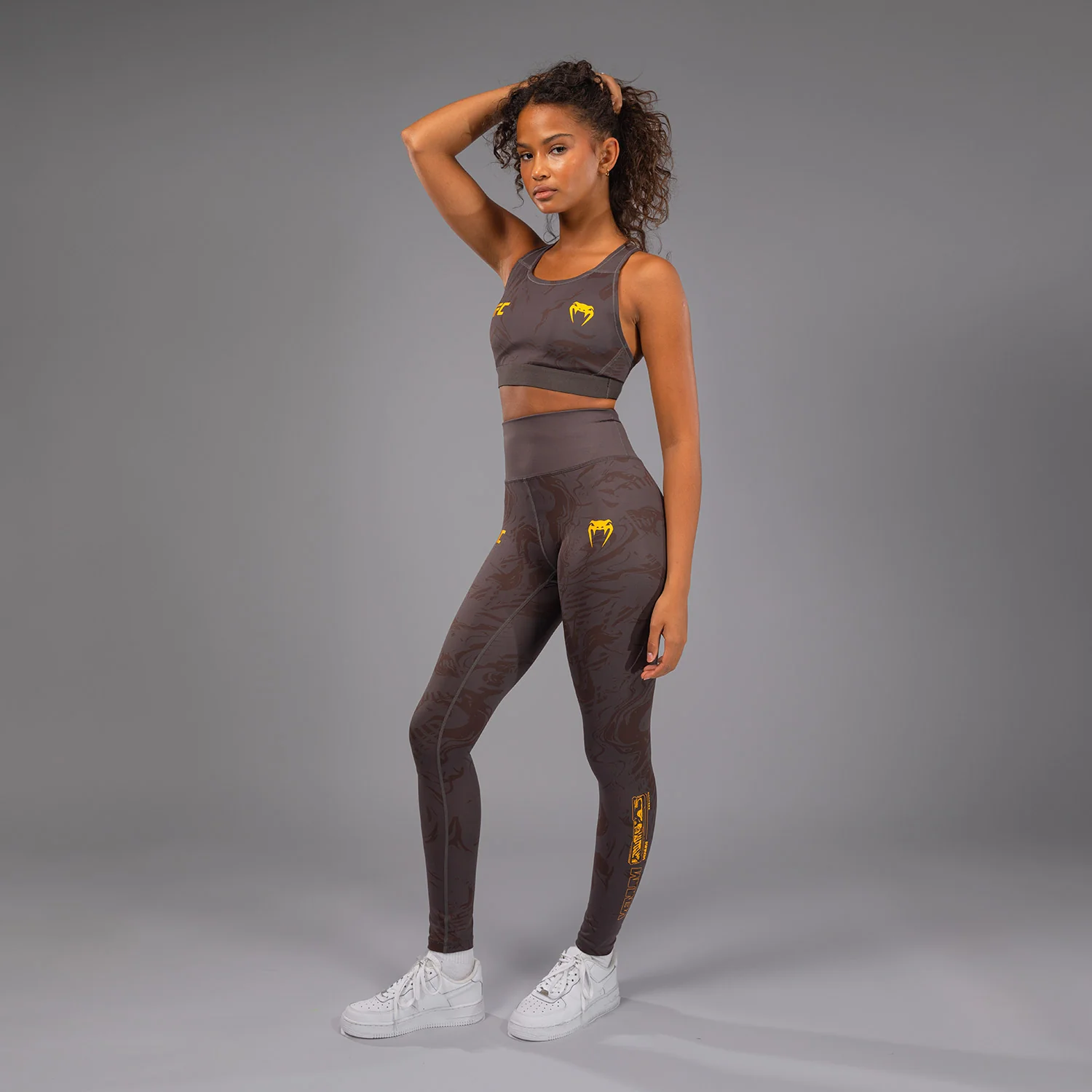 UFC Fusion by Venum Fight Week Damen Performance Tight - Erdiges Braun - Image 4