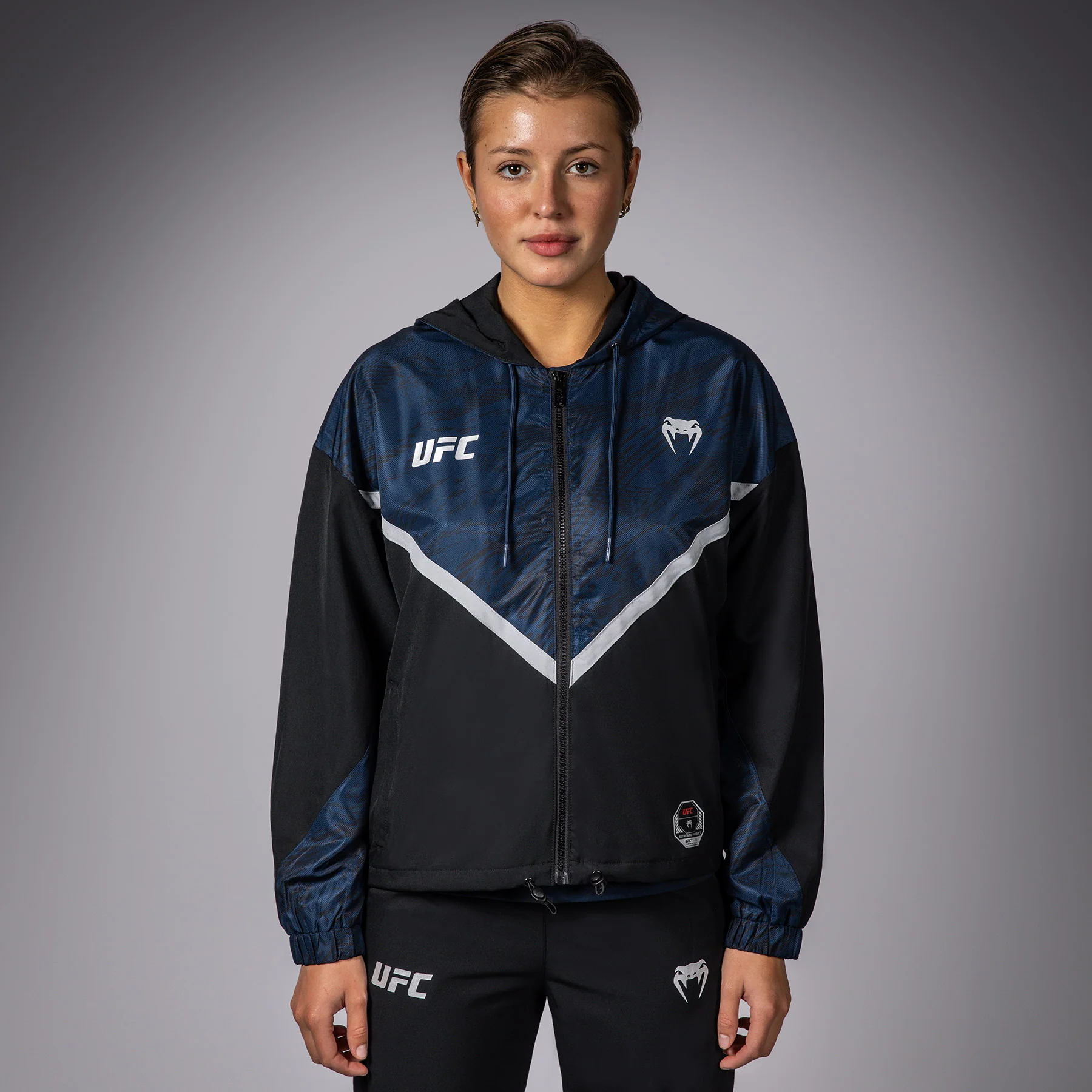 UFC Fusion by Venum Fight Week Damen Zip Hoodie - Ozeanisches Blau