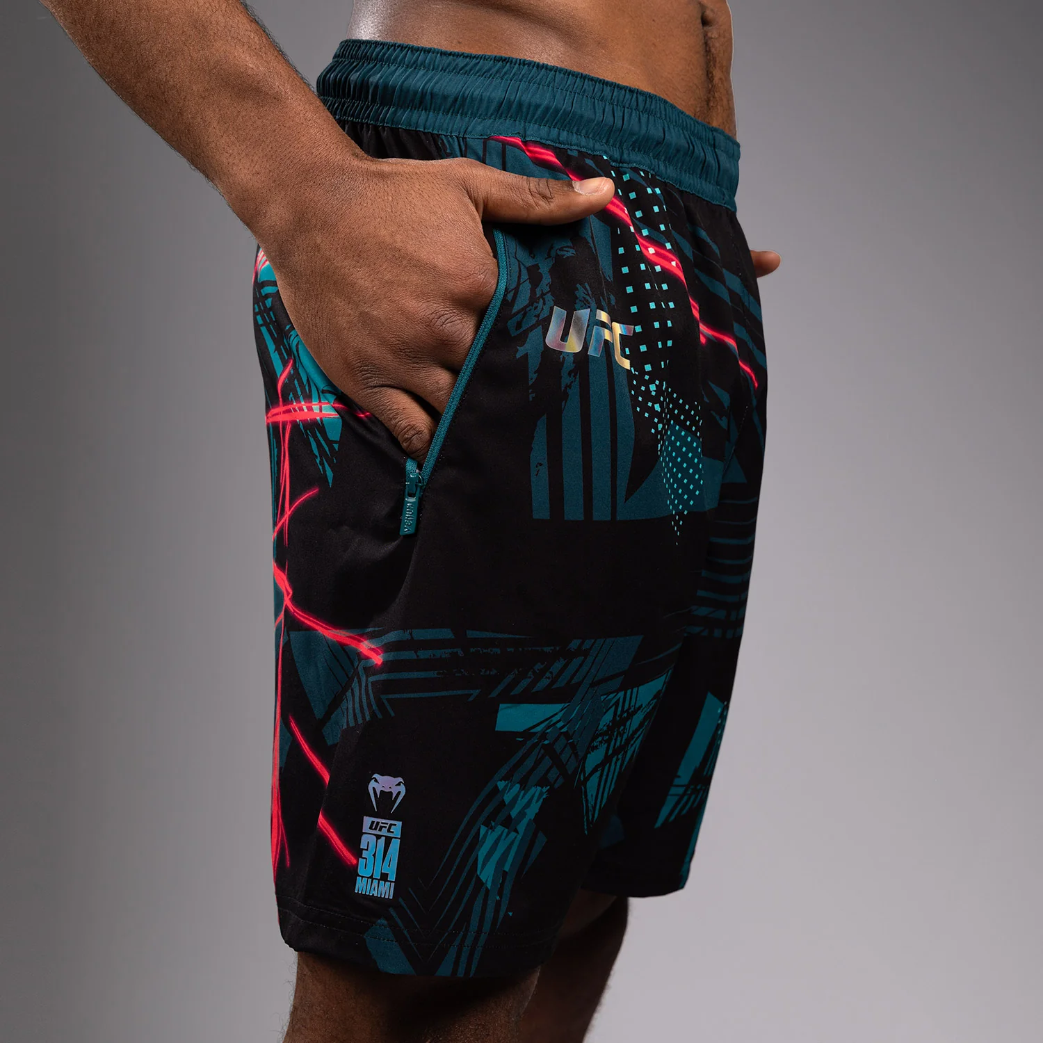 UFC Fusion By Venum Miami Edition Fight Week Performance Shorts für Männer - Schwarze - Image 5