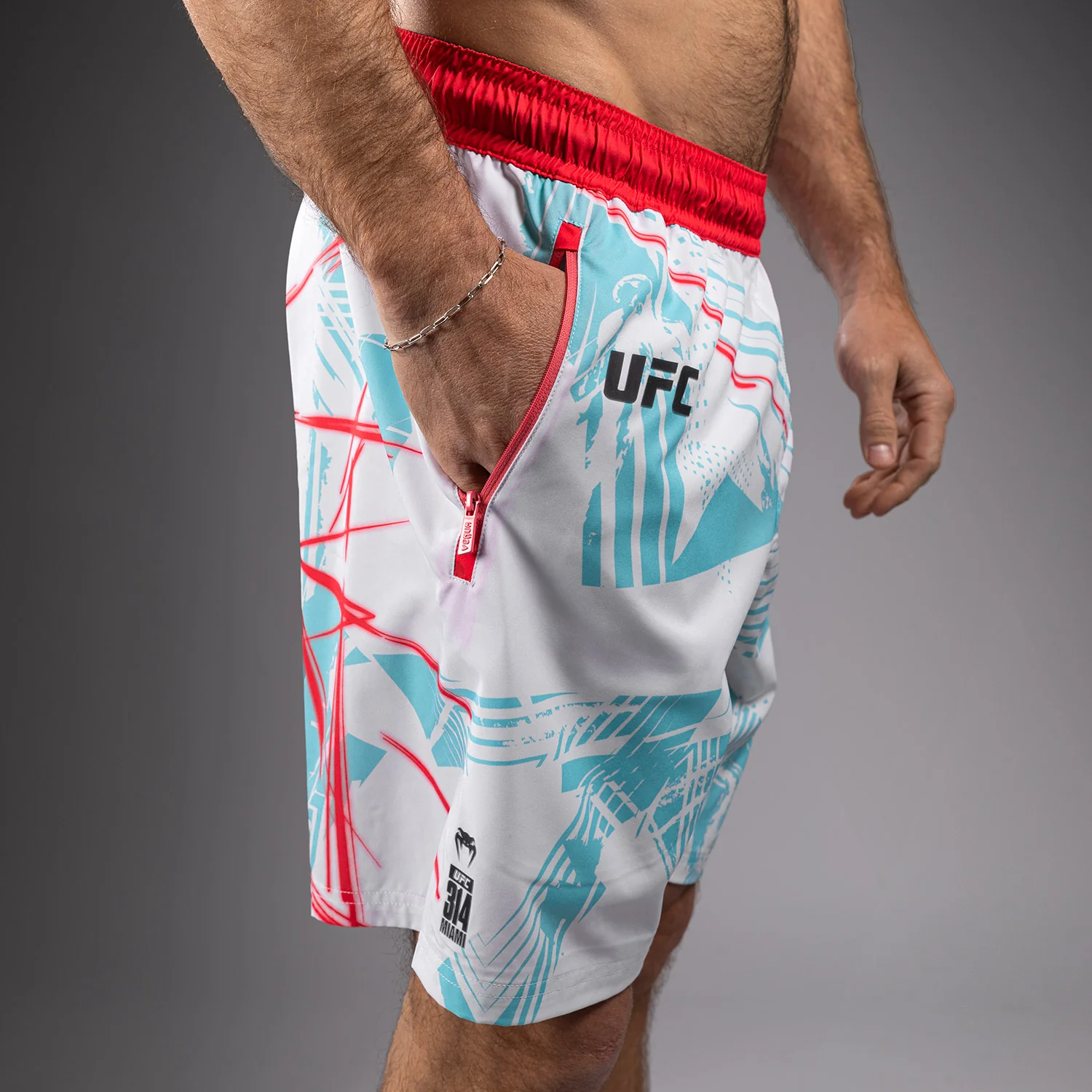 UFC Fusion By Venum Miami Edition Fight Week Performance Shorts für Männer - Weiße - Image 5