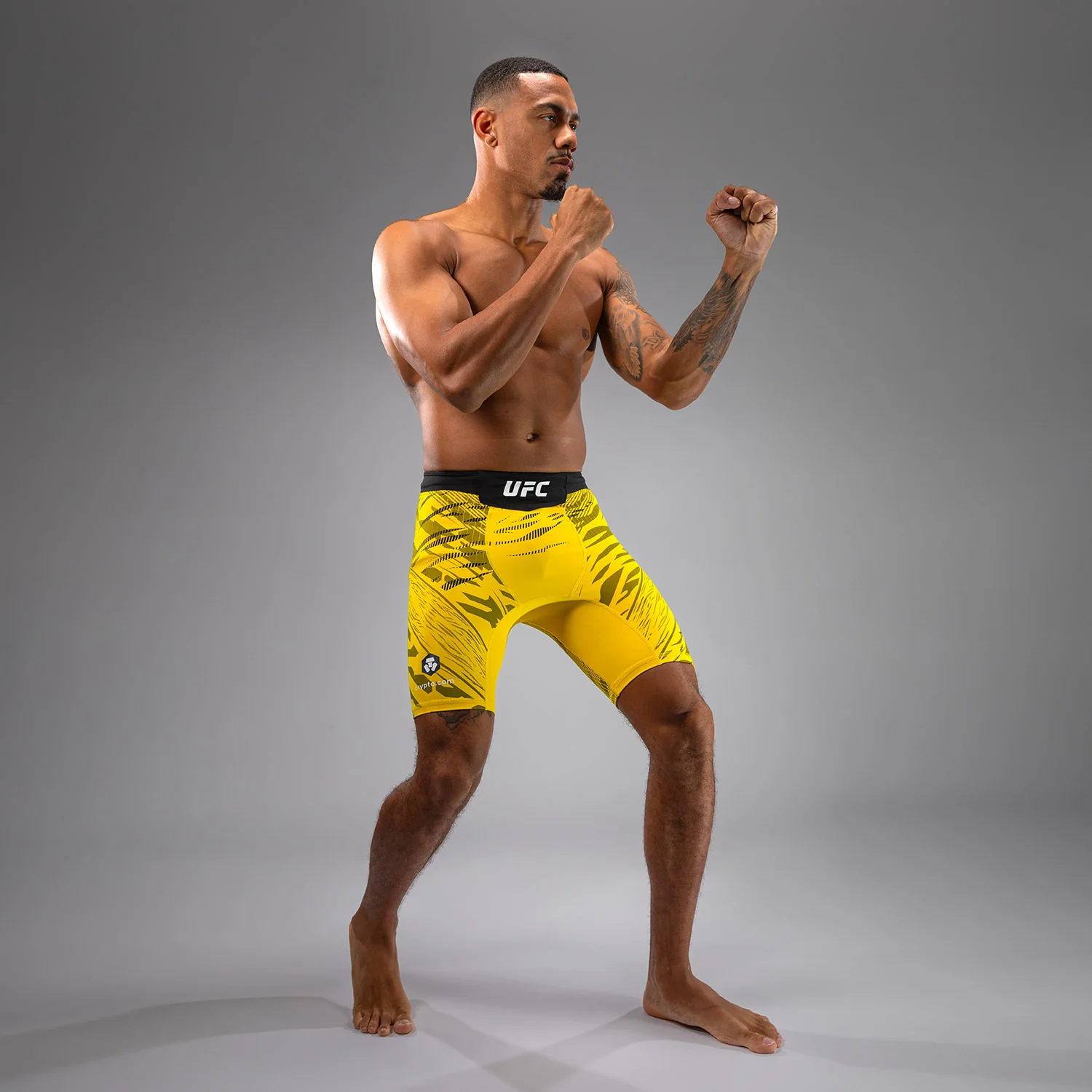 UFC Fusion by Venum Personalized Authentic Fight Night Herren Vale Tudo Short - Gelb - Image 6