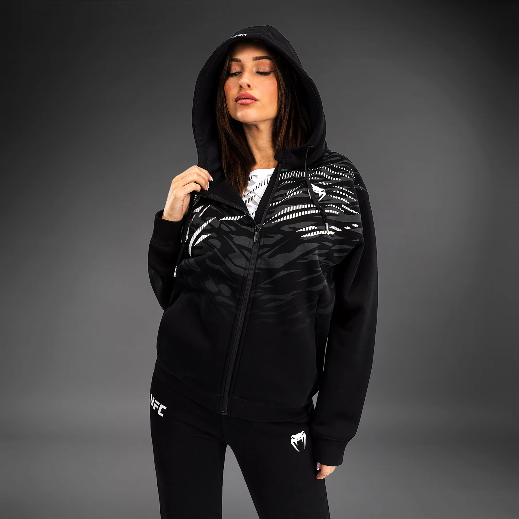 UFC Fusion by Venum Replica Damen Zip Hoodie - Schwarz - Image 4
