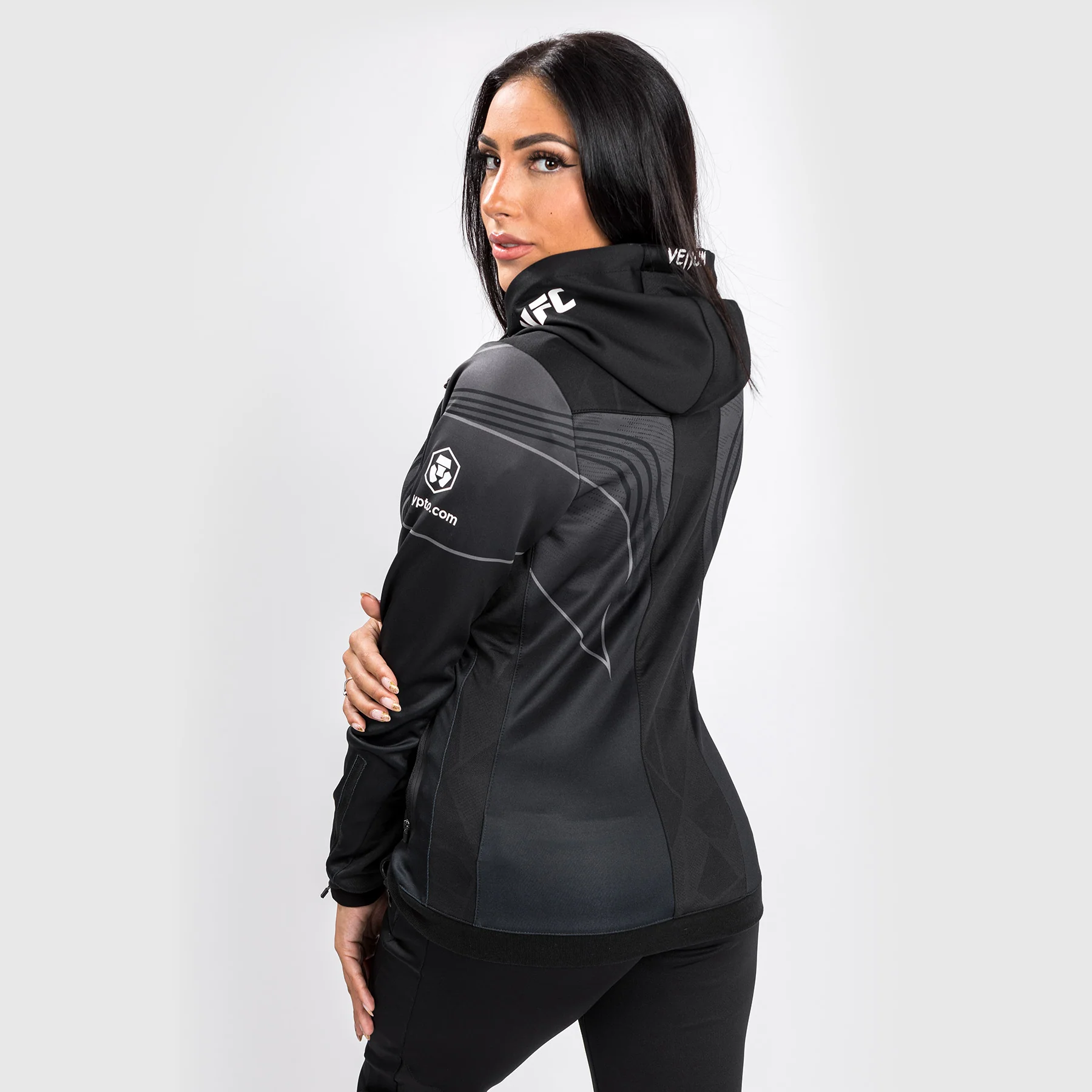 UFC Venum Authentic Fight Night 2.0 Women's Walkout Hoodie - schwarz - Image 3