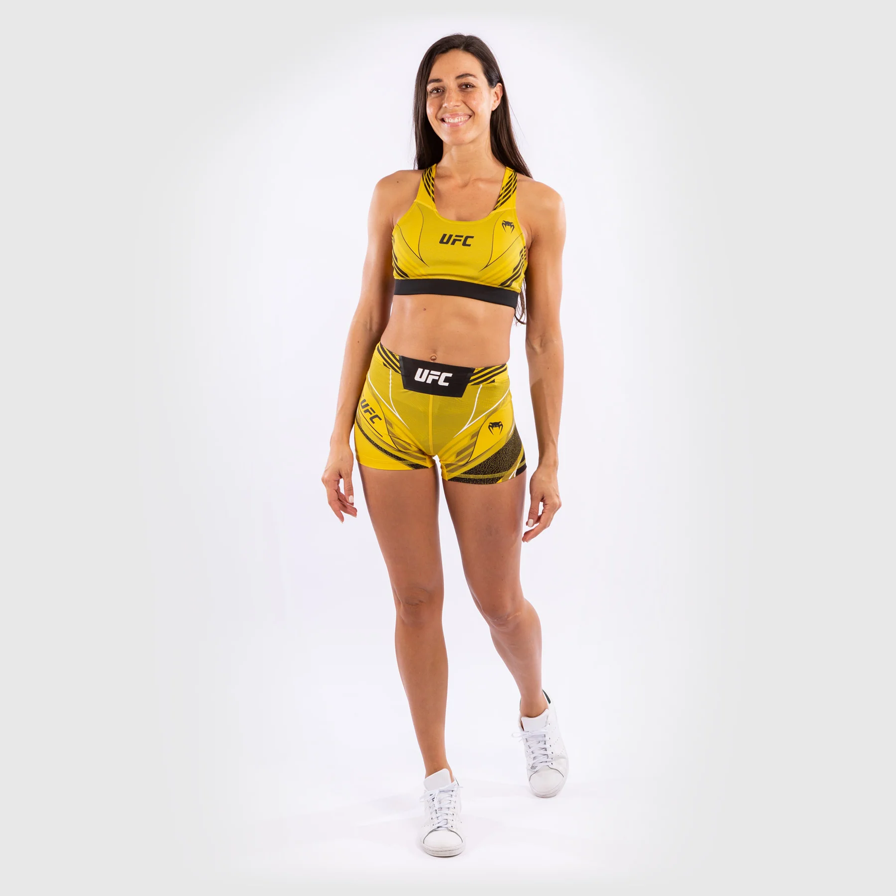 UFC Venum Authentic Fight Night Damen Vale Tudo Shorts - Short Fit - Gelb - Image 7