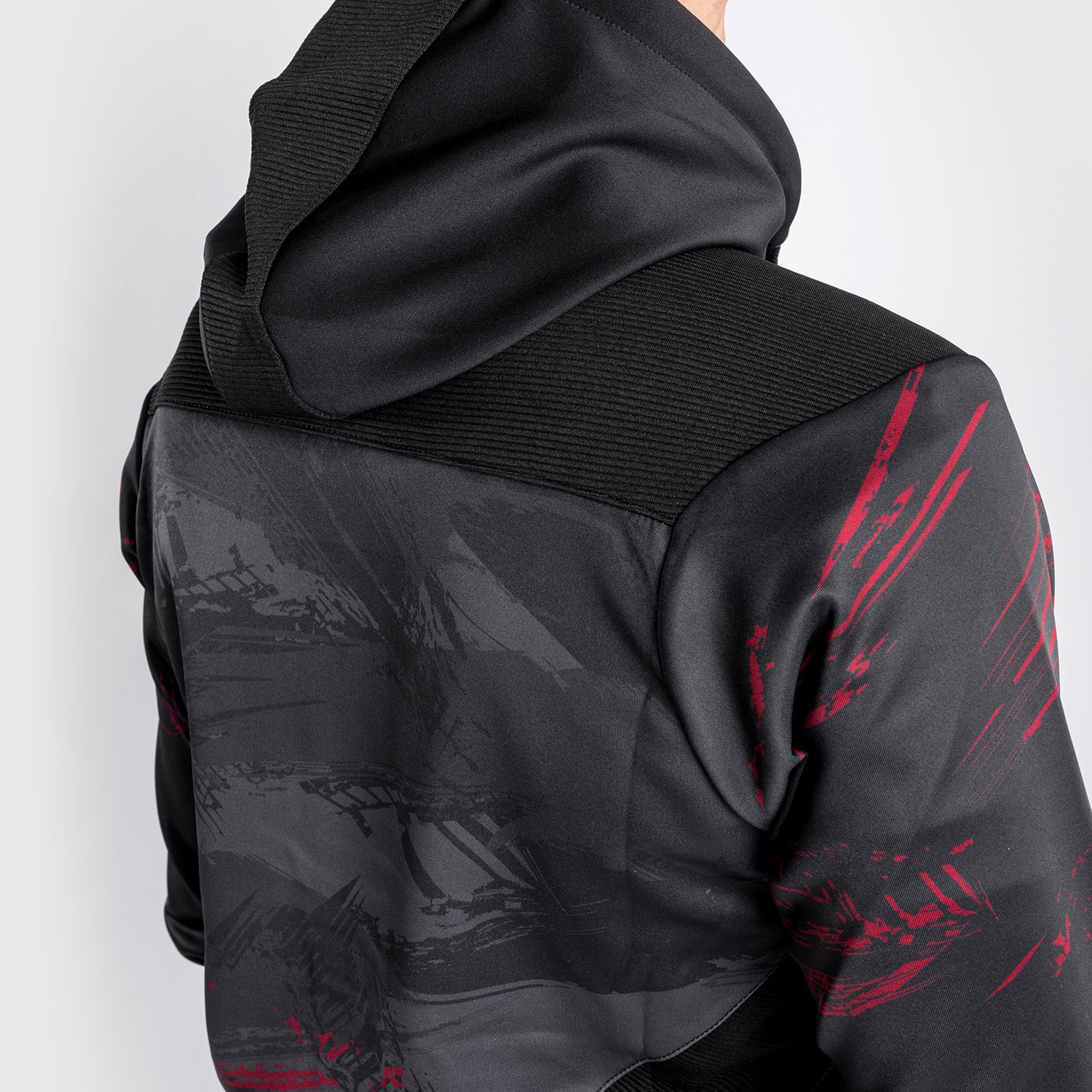 UFC Venum Authentic Fight Week 2.0 Zipped Sweatshirt – Schwarz/Rot - Image 2
