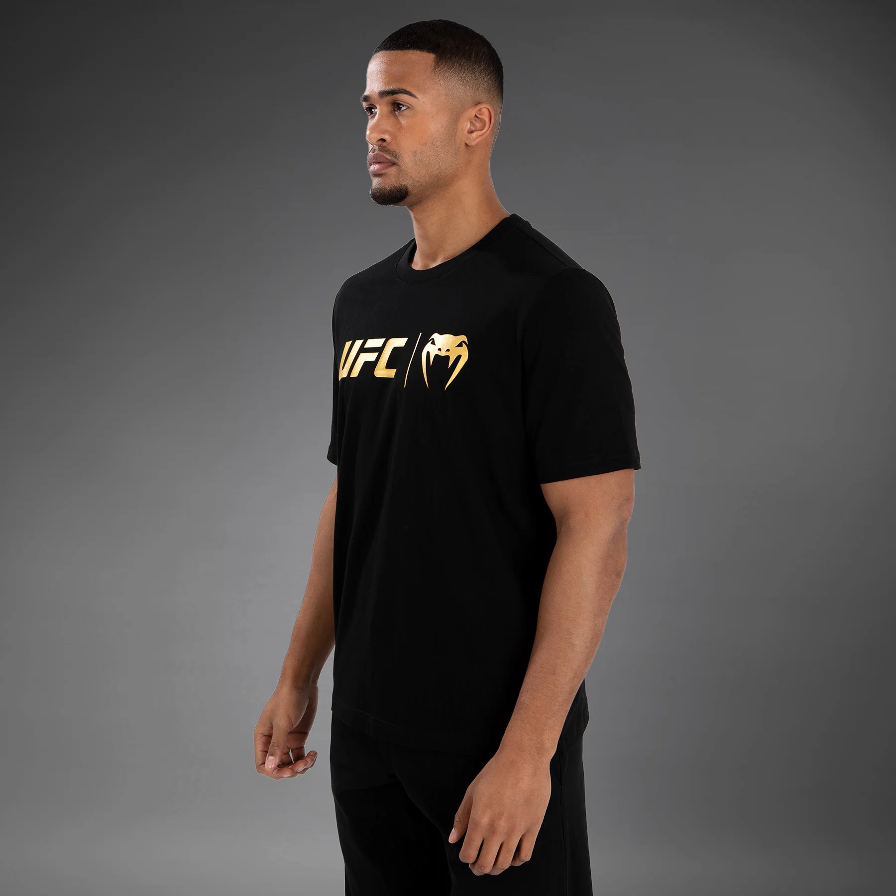 UFC Venum Classic T-Shirt - Schwarz/Gold - Image 3