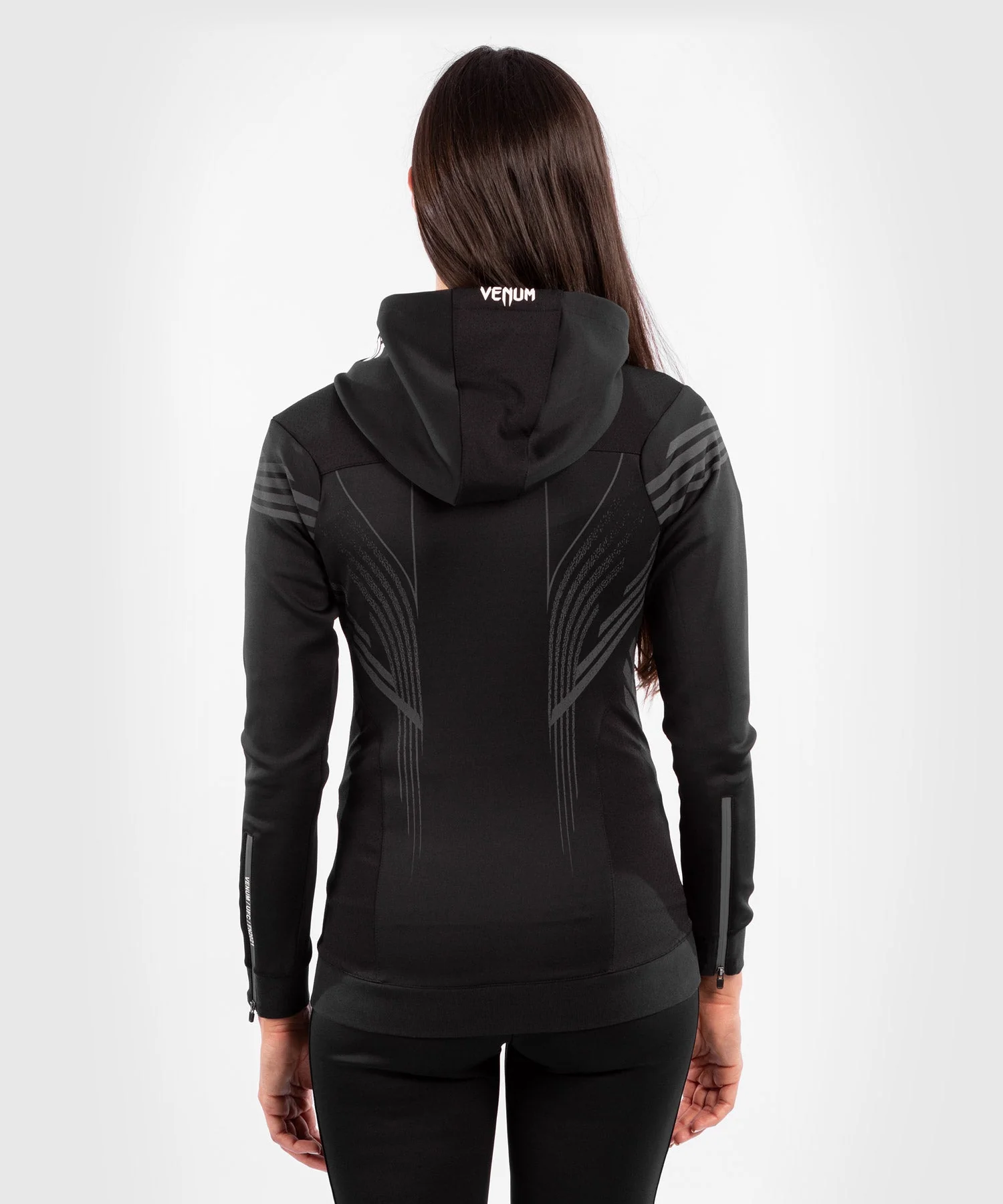 UFC Venum Fighters Authentic Fight Night Damen Walkout Hoodie - Schwarz - Image 3