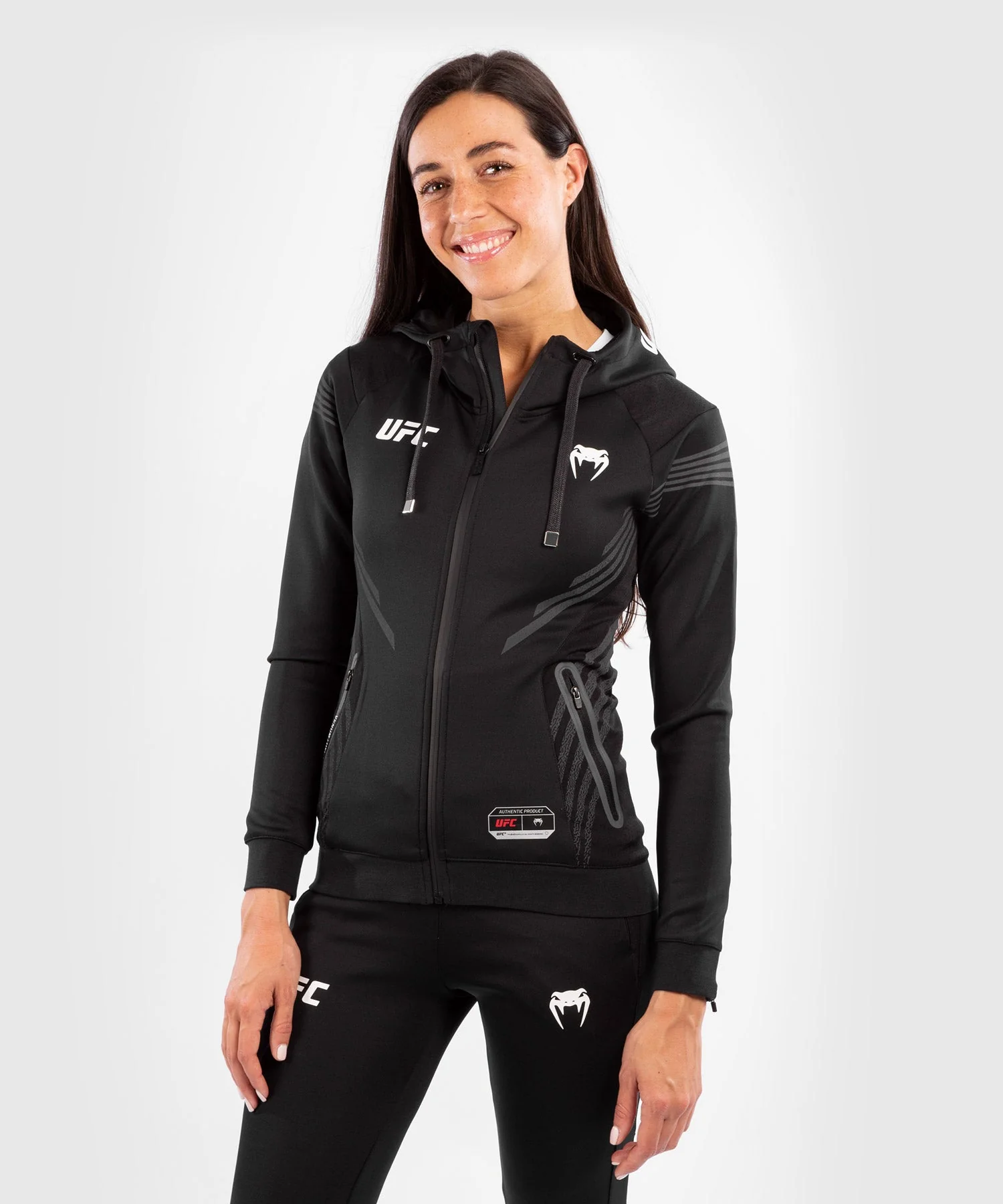 UFC Venum Fighters Authentic Fight Night Damen Walkout Hoodie - Schwarz - Image 4
