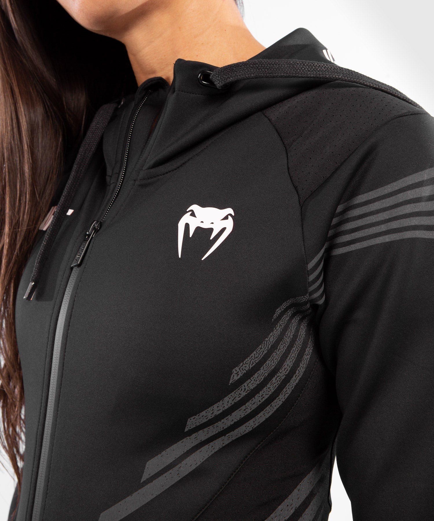 UFC Venum Fighters Authentic Fight Night Damen Walkout Hoodie - Schwarz - Image 5