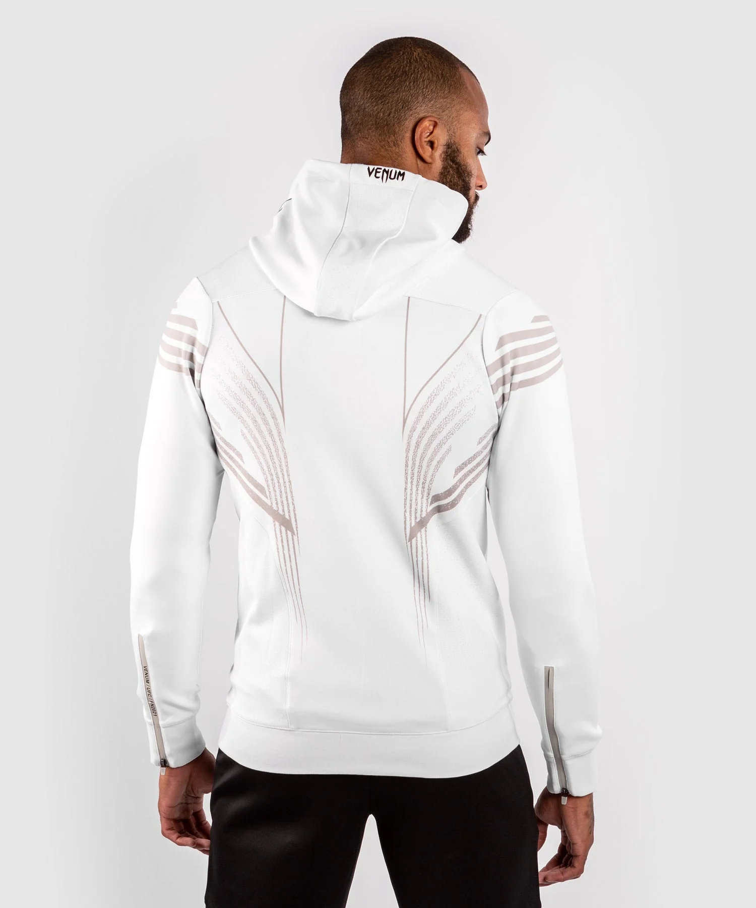 UFC Venum Fighters Authentic Fight Night Herren Walkout Hoodie - Weiß - Image 3