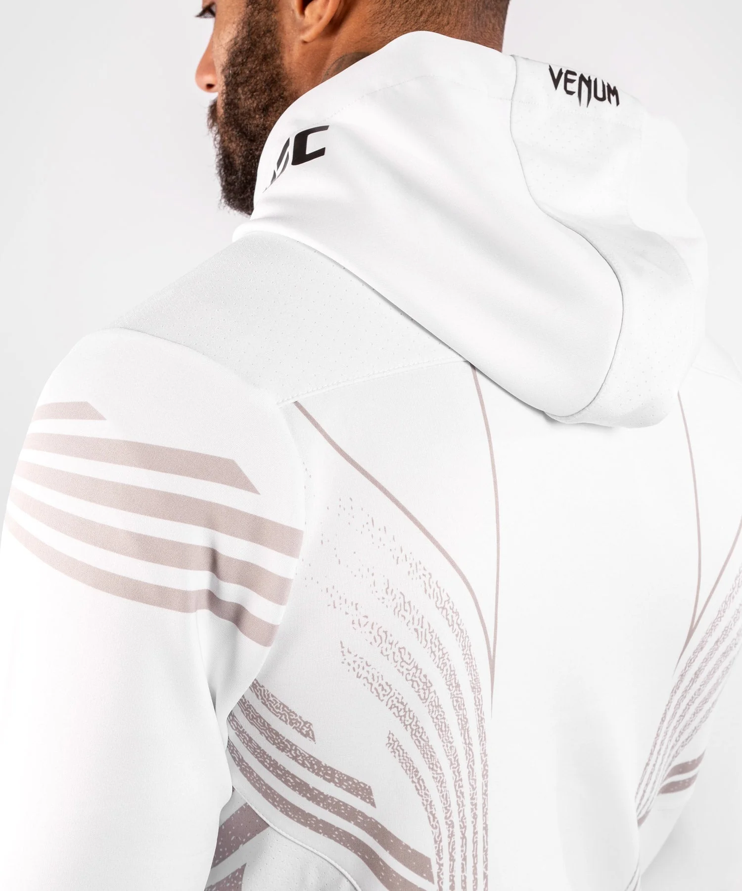 UFC Venum Fighters Authentic Fight Night Herren Walkout Hoodie - Weiß - Image 6