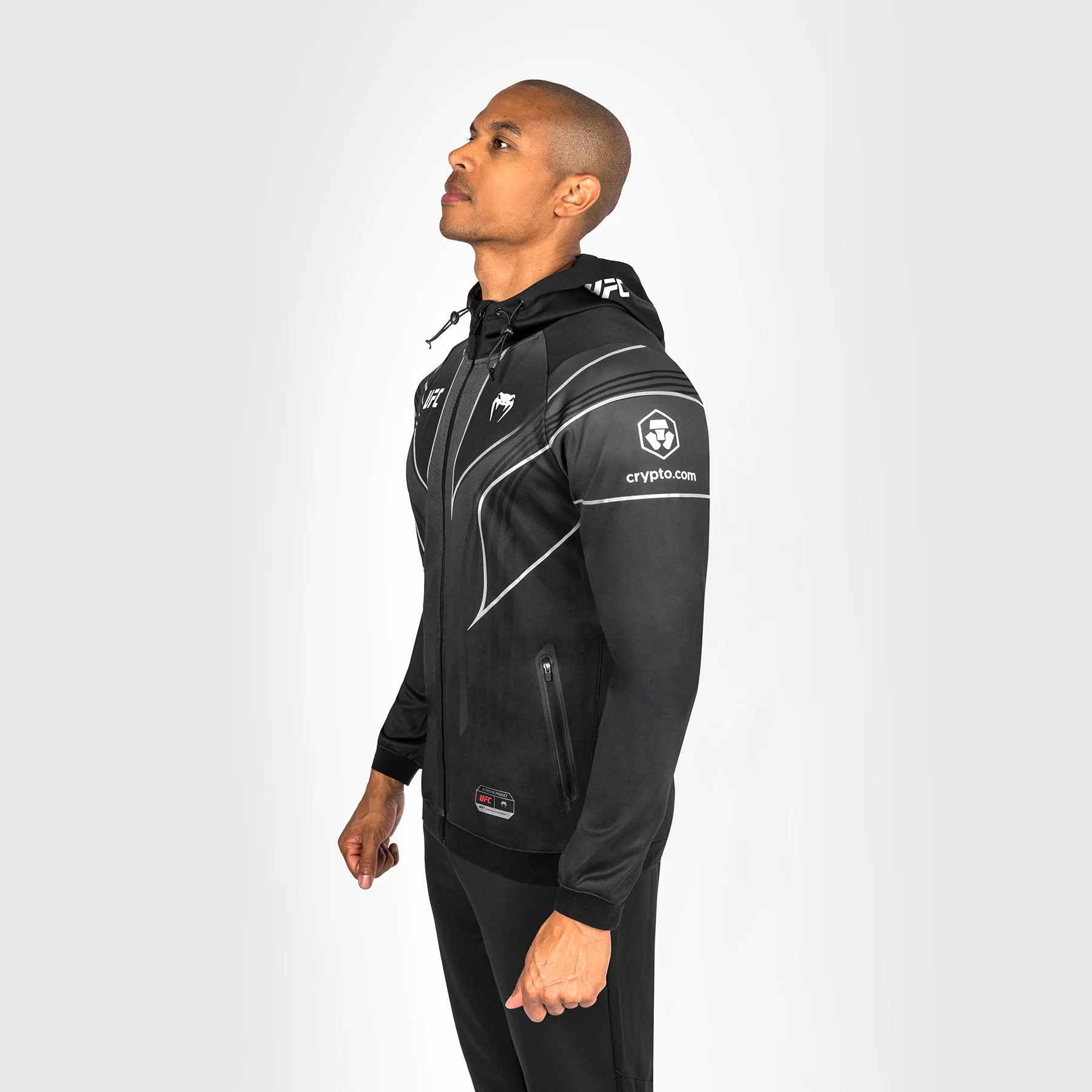 UFC Venum personalisierte authentische Fight Night 2.0 Männer Walkout Hoodie - schwarz - Image 4