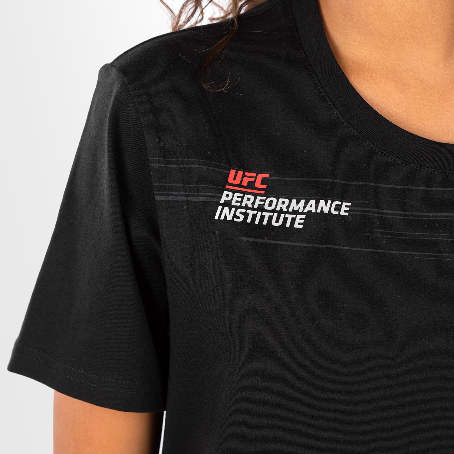 UFC Venum Performance Institute 2.0 Damen T-Shirt - Schwarz/Rot - Image 5