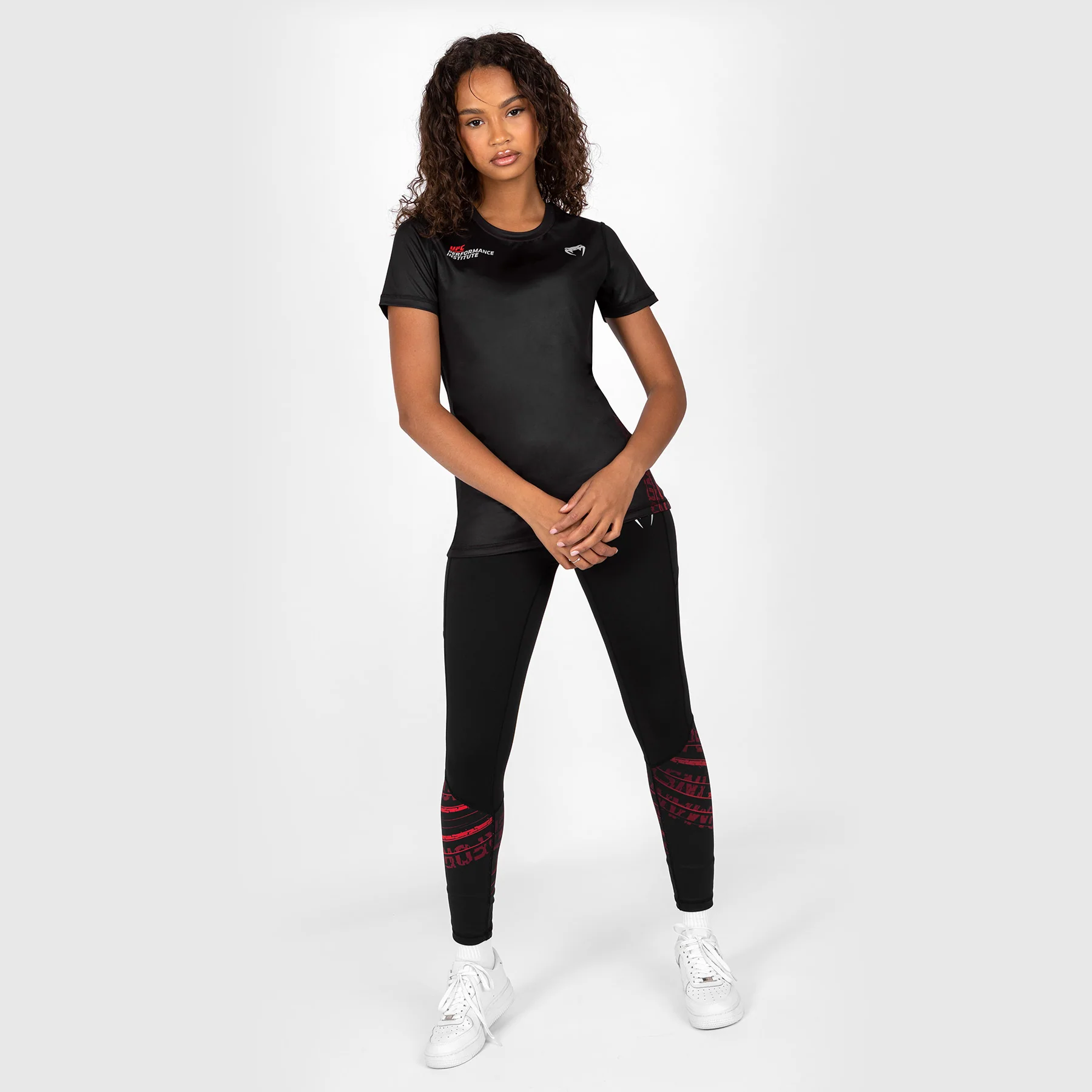 UFC Venum Performance Institute 2.0 Dry-Tech T-shirt für Frauen - Schwarz/Rot - Image 7