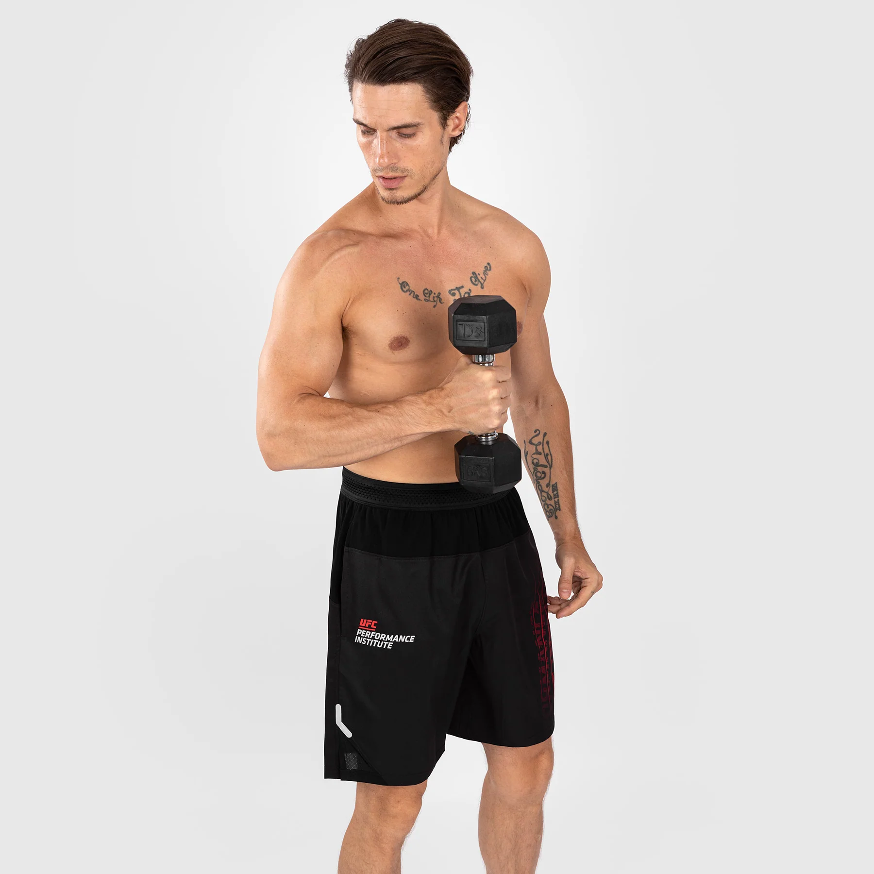 UFC Venum Performance Institute 2.0 Herren Performance Short - Schwarz/Rot - Image 3