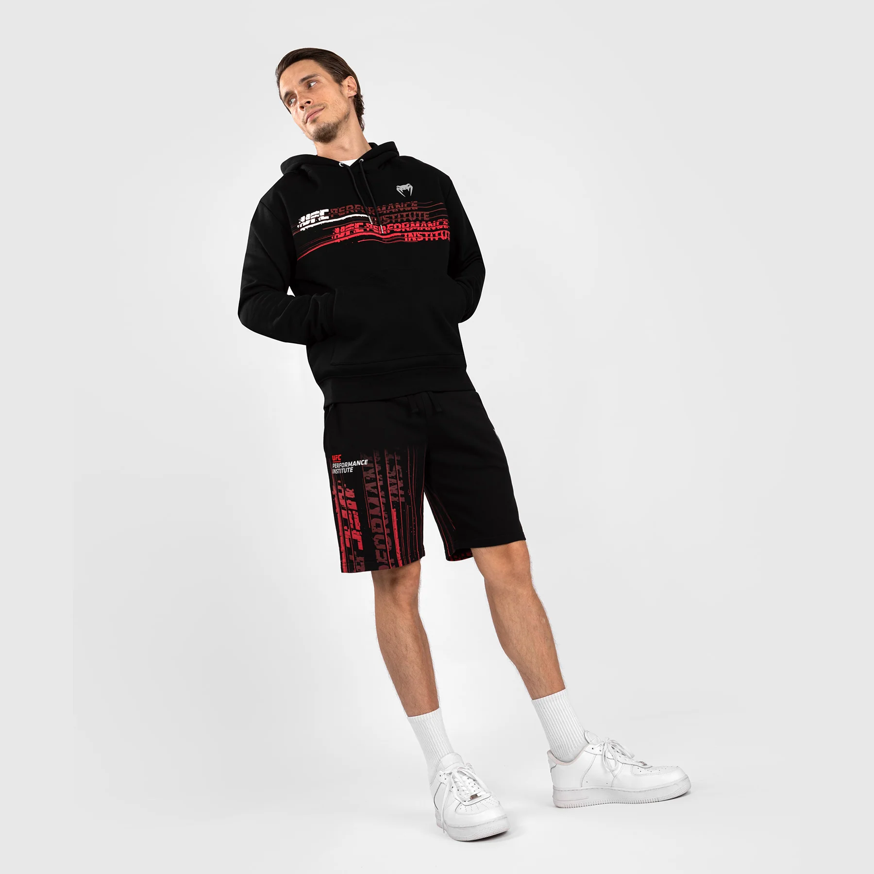 UFC Venum Performance Institute 2.0 Hoodie für Männer - Schwarz/Rot - Image 6