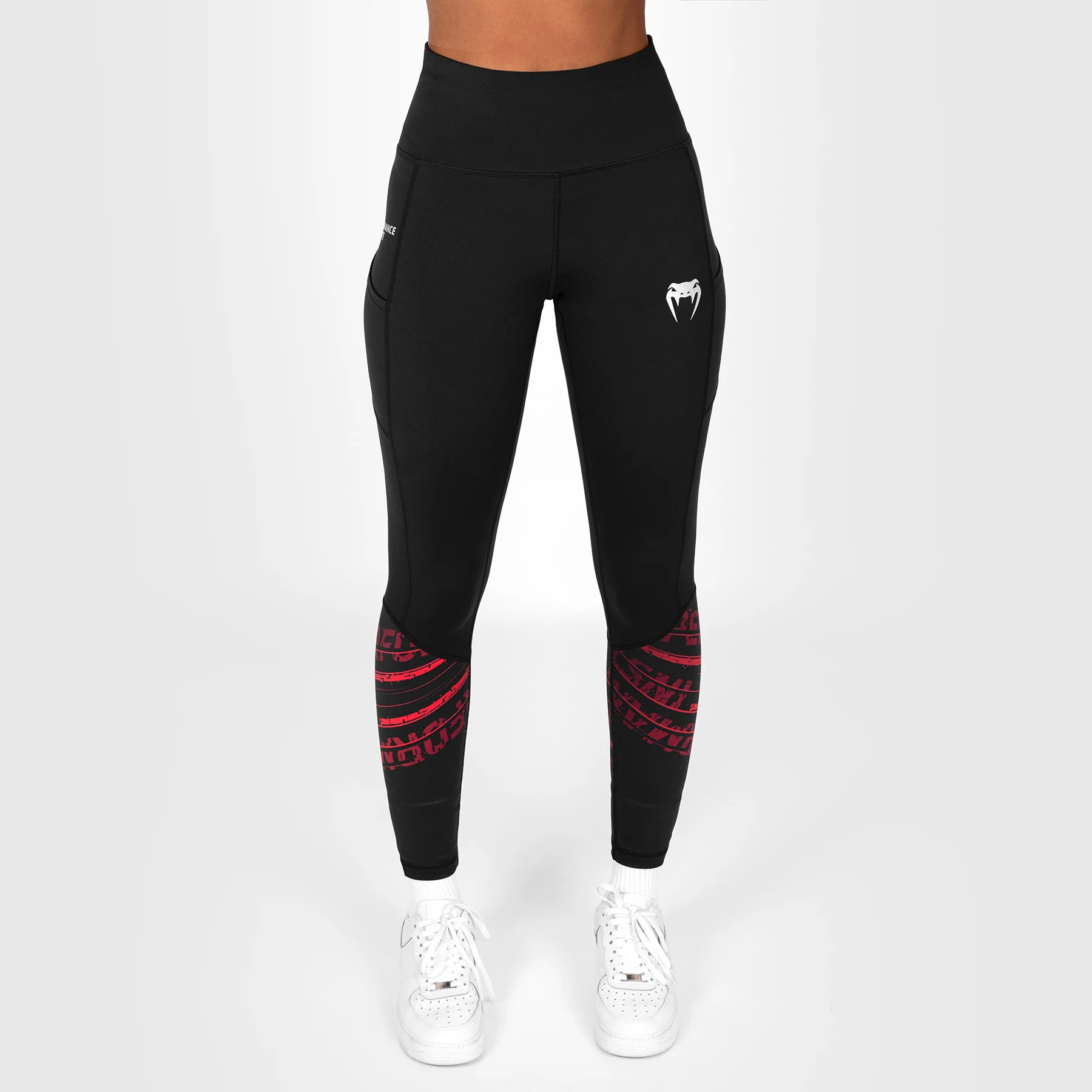 UFC Venum Performance Institute 2.0 Performance Tight für Frauen - Schwarz/Rot - Image 7
