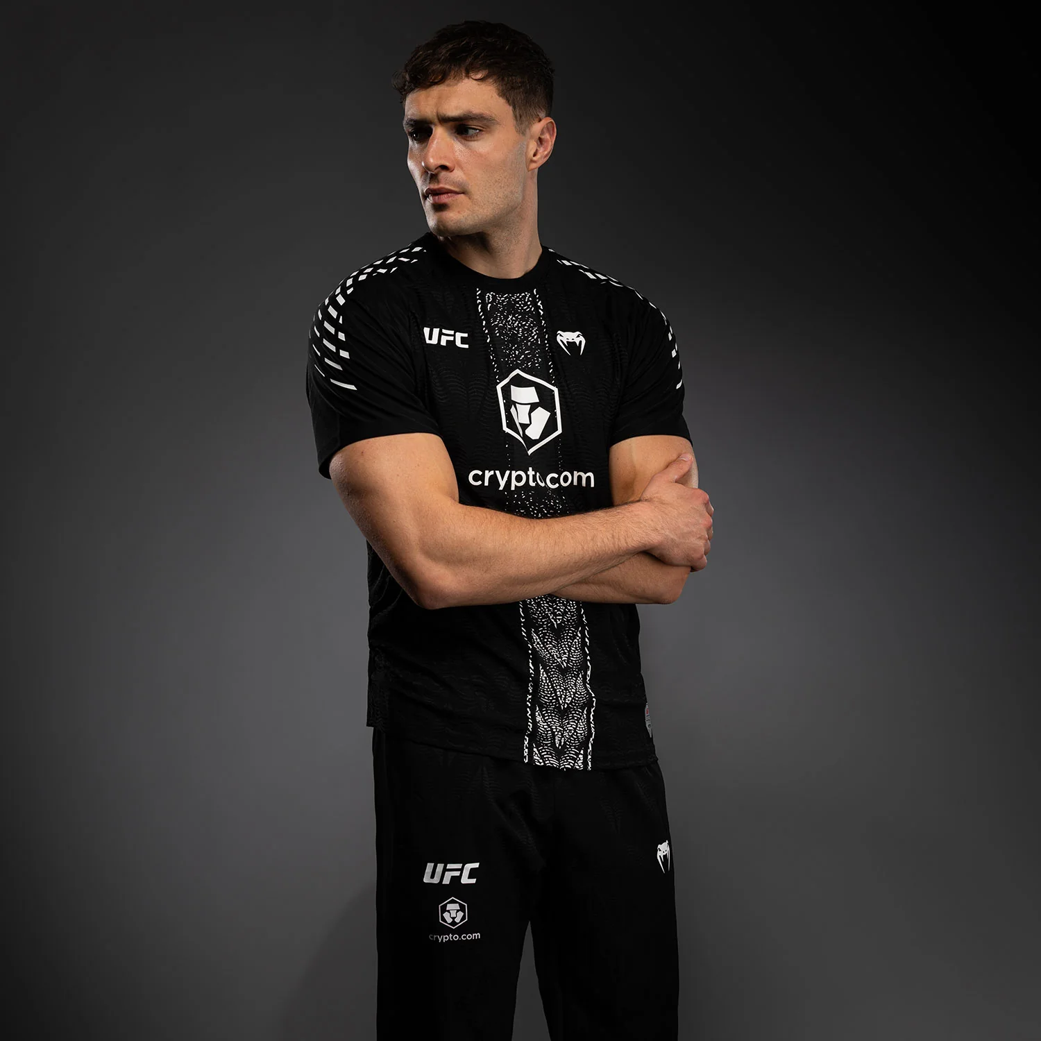 UFC Zenith by Venum Authentic Fight Night Offizielles Walkout-Trikot Herren - Schwarz - Image 3
