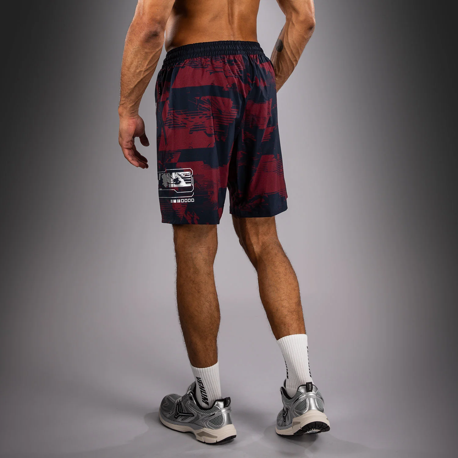 UFC Zenith by Venum Authentic Fight Week Performance Short Herren - Marineblau/Burgunderrot/Silber - Image 4