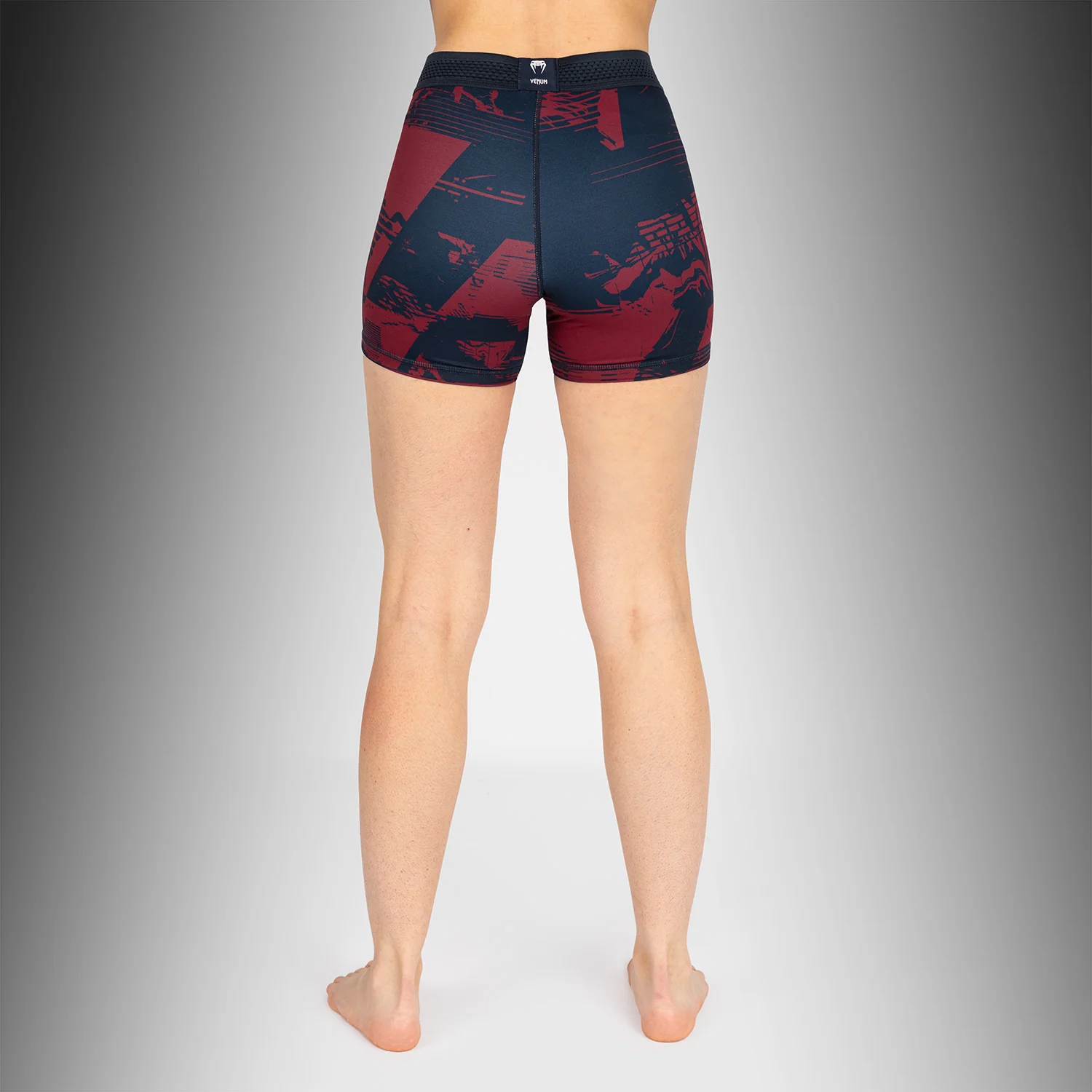 UFC Zenith by Venum Authentic Fight Week Performance Vale Tudo Short Damen - Marineblau/Burgunderrot/Silber - Image 3