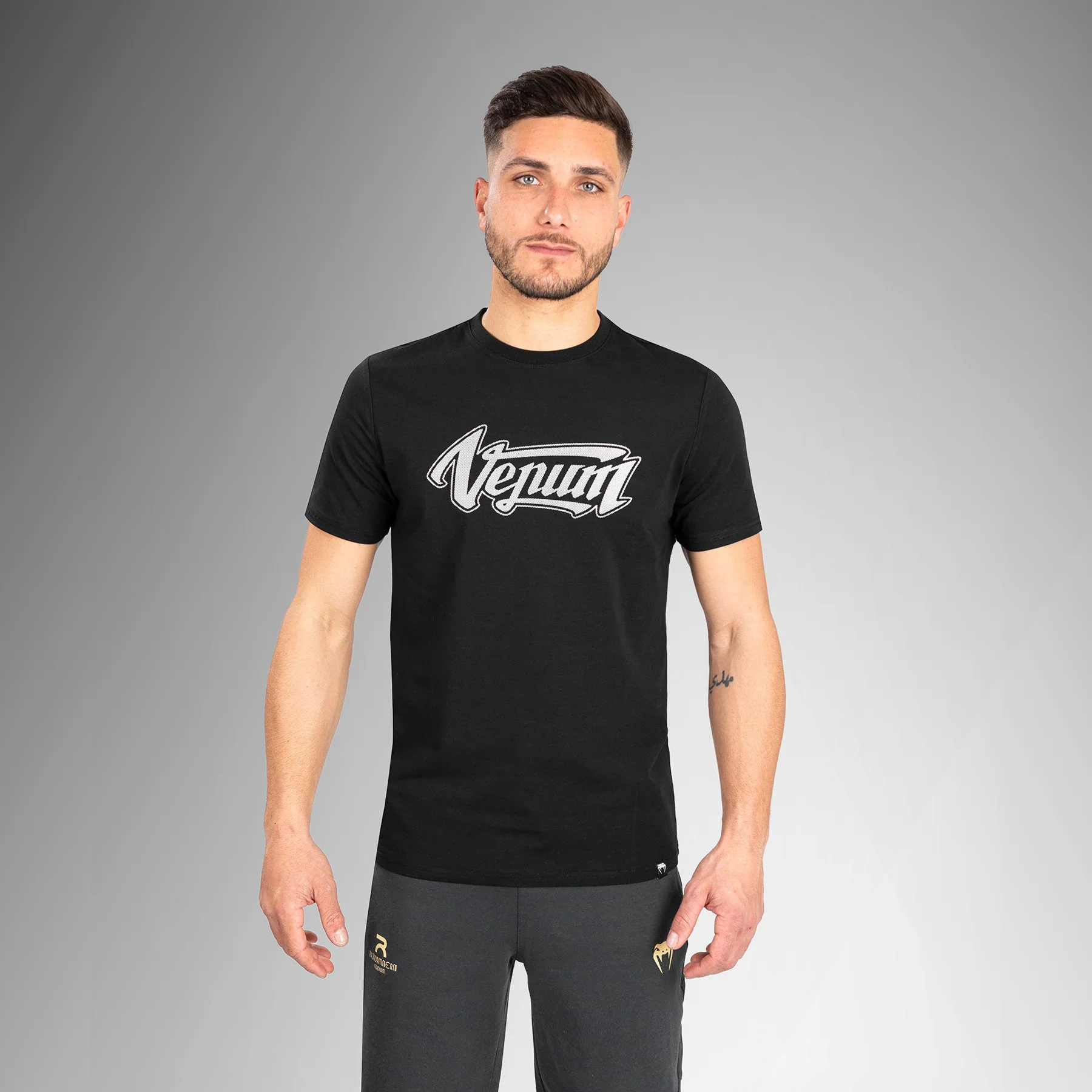 Venum Absolute 2.0 T-Shirt - Angepasste Passform - Schwarz/Silber - Image 4