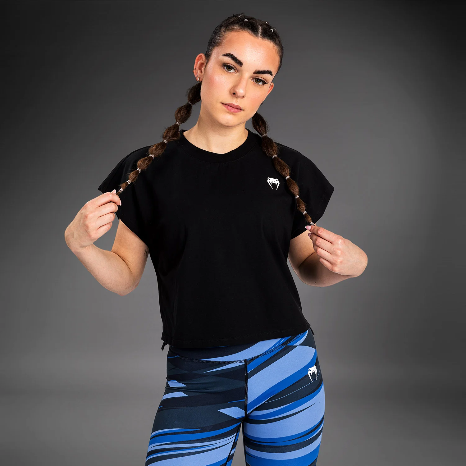 Venum Abyss Frauen Cropped T-Shirt - Tiefes Schwarz - Image 5
