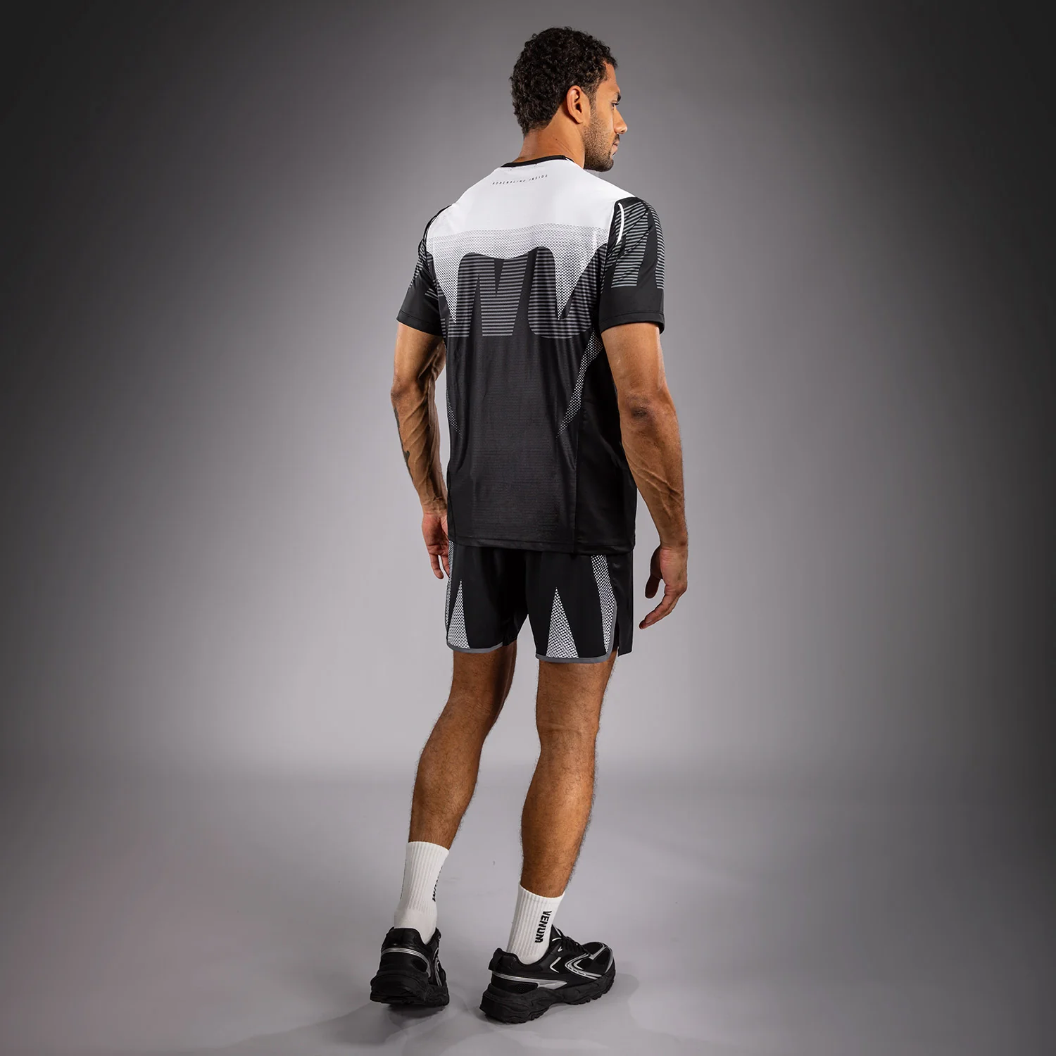 Venum Adrenaline Dry Tech T-Shirt – Schwarz/Silbergrau - Image 3