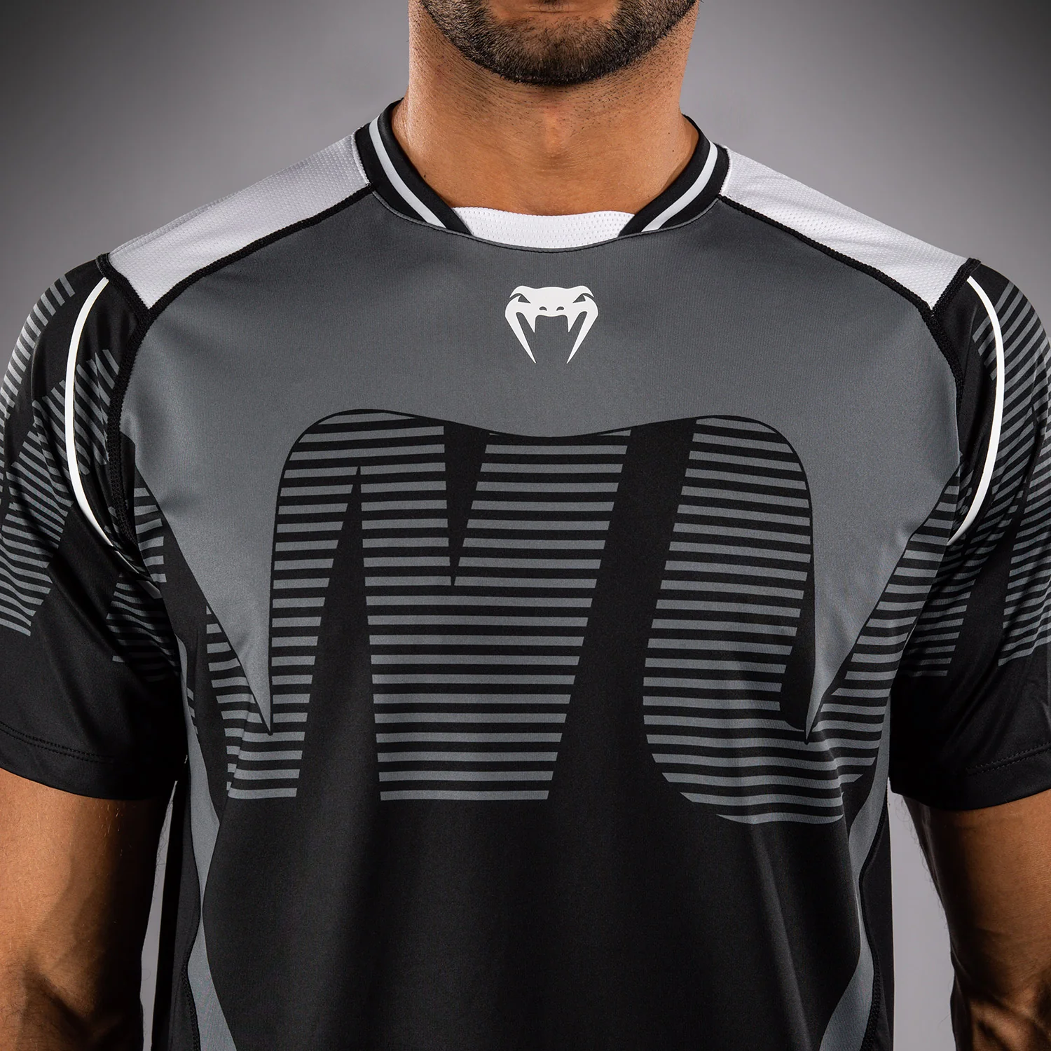 Venum Adrenaline Dry Tech T-Shirt – Schwarz/Silbergrau - Image 4